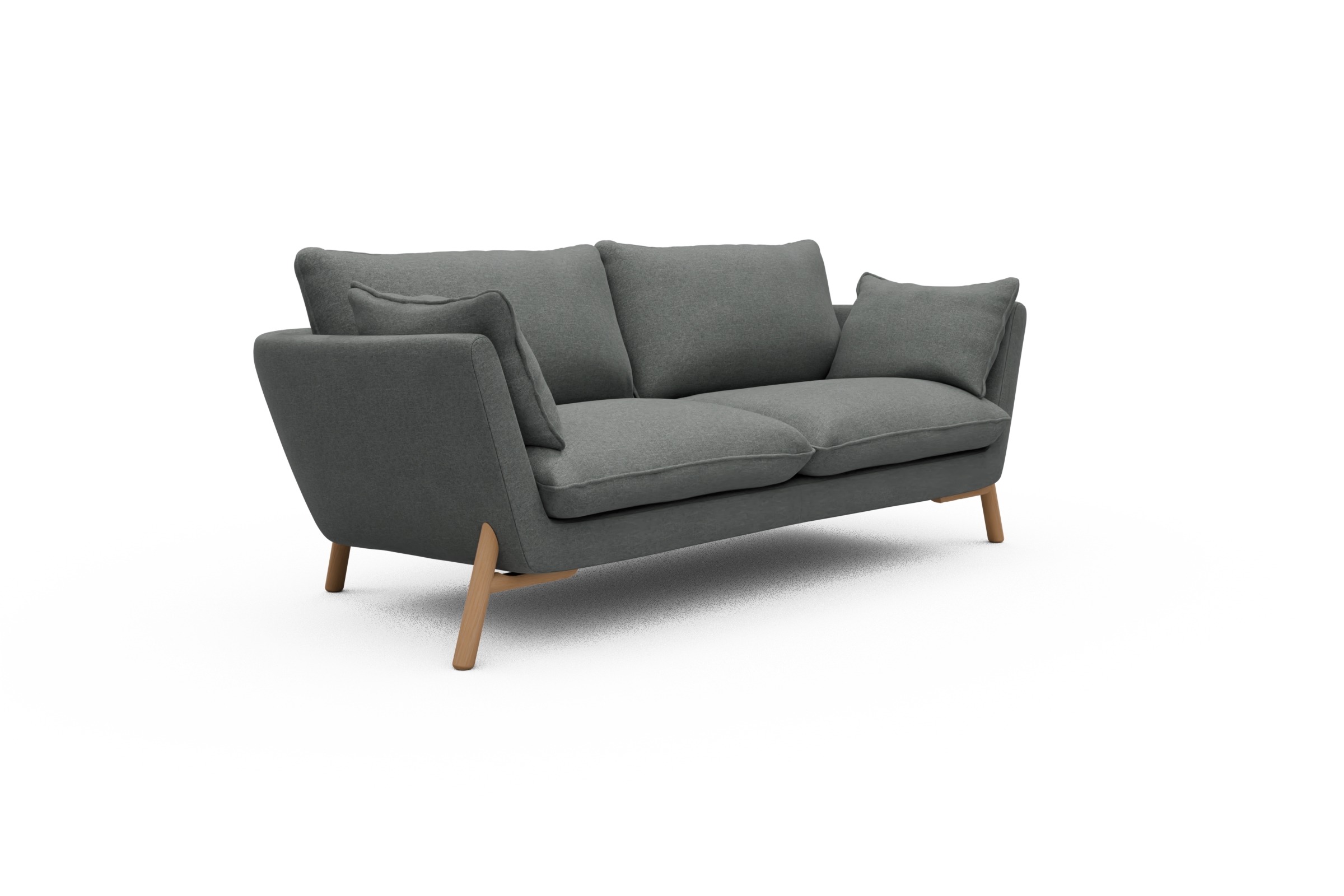 Sofa Emil 2-Sitzer Beinfarbe Eiche Natur Satya-Steel