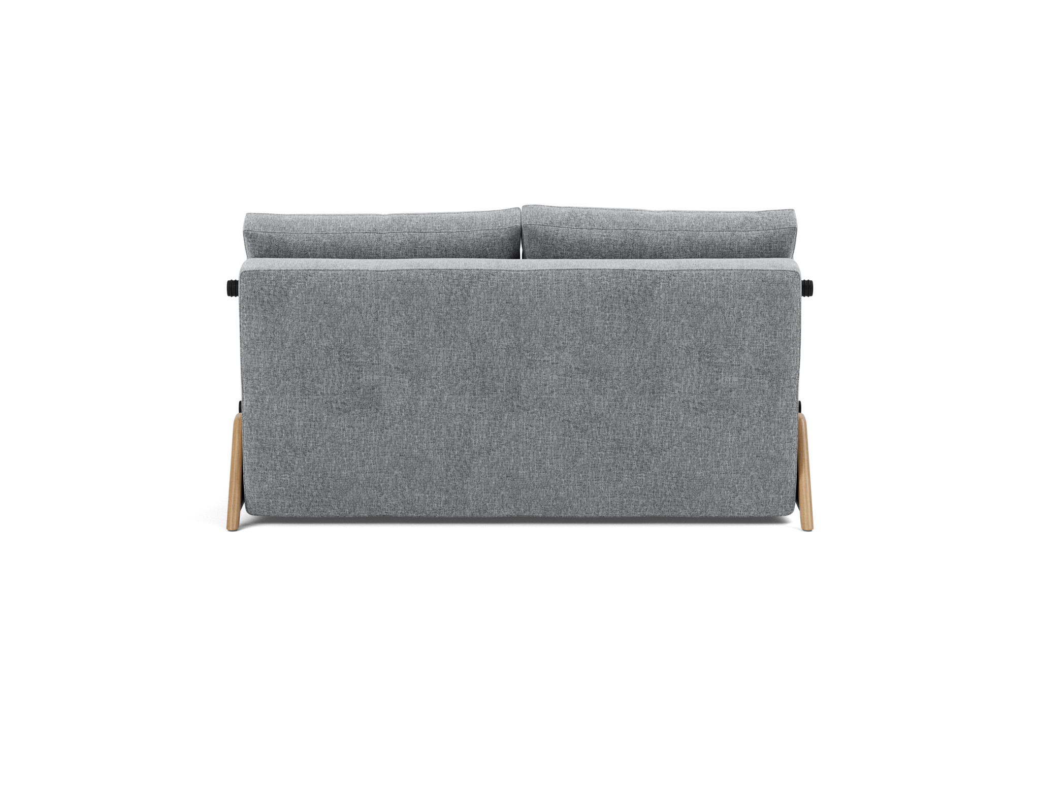 Schlafsofa Cubed 140 Strukturierter Stoff Twist 565-Granite Beine Eiche