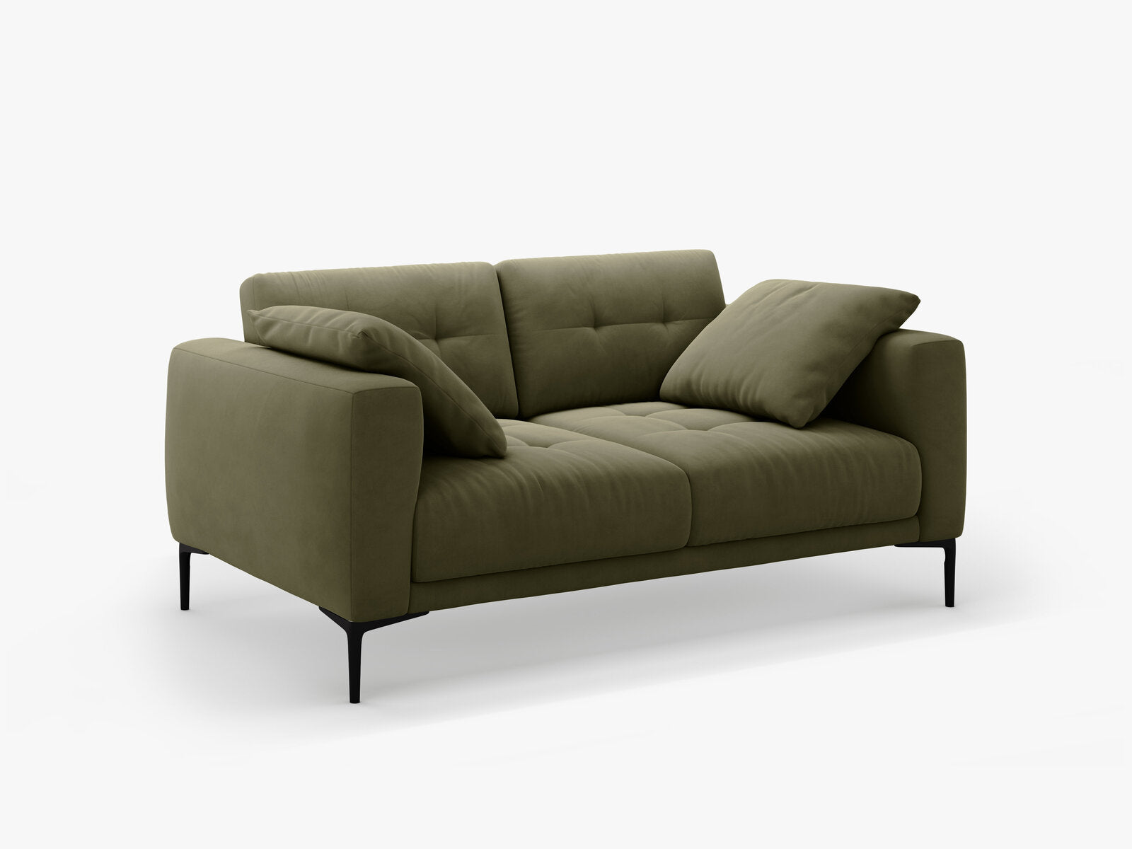 Micadoni Sofa Bemy 2-Sitzer Samt Grün