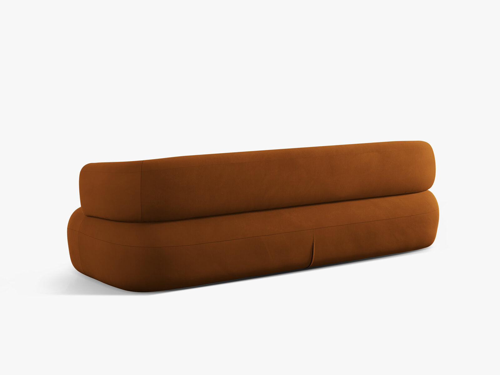 Micadoni Sofa Jenny 3-Sitzer Samt Salvador Terrakotta