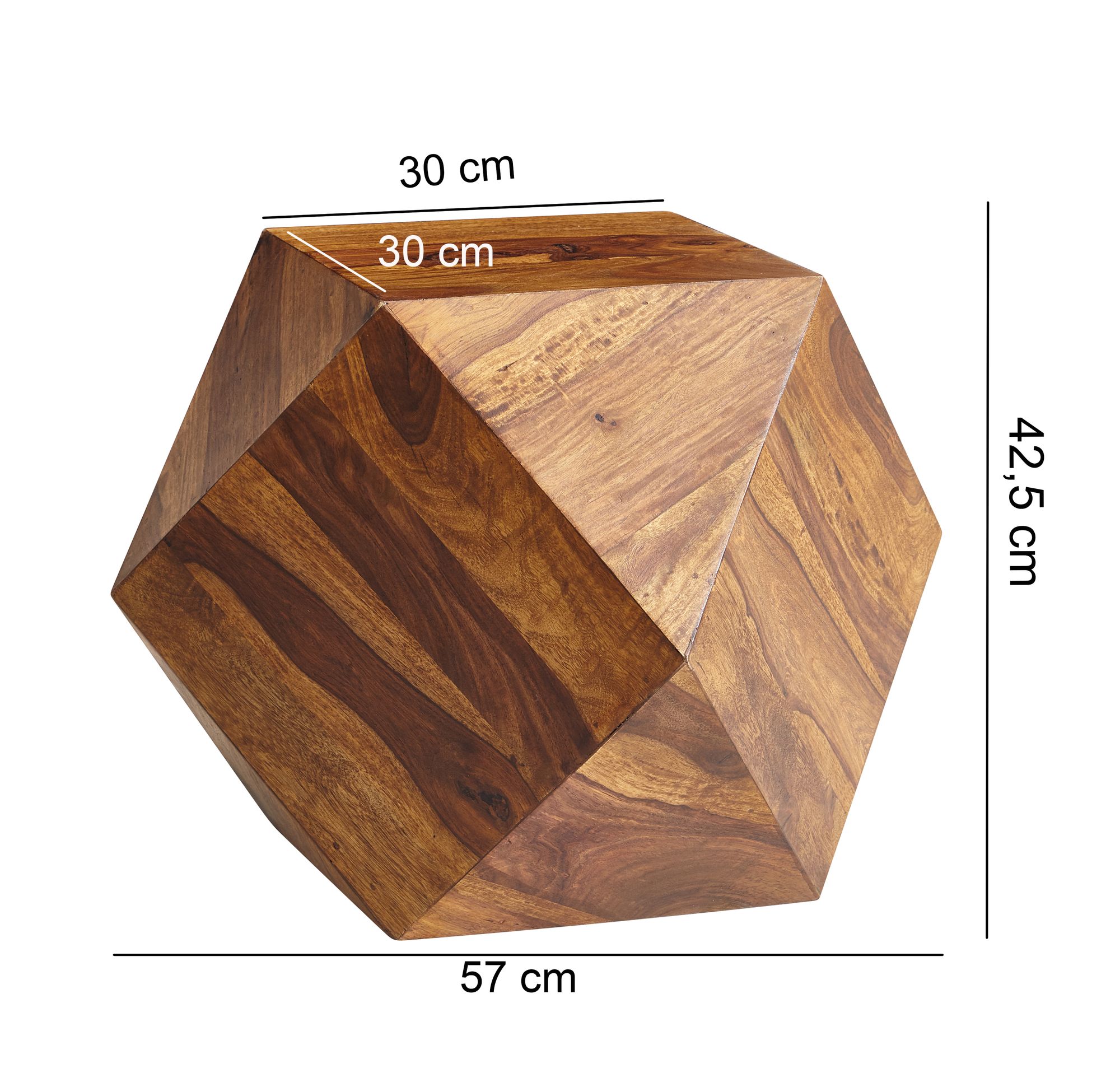 Couchtisch Vestby Massivholz Braun 57 × 57 × 42,5 cm