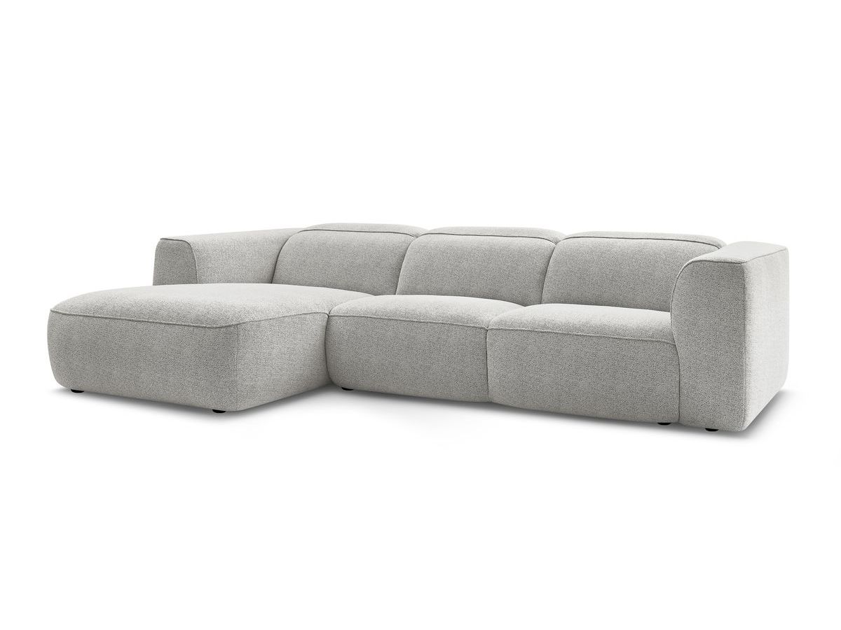 Bobochic William Ecksofa Melange-Stoff Weiß Ecke links