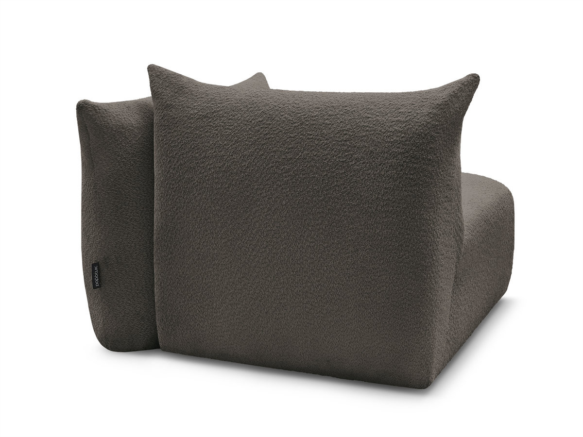 Bobochic Azra Sofamodul 1-Sitzer 117 × 112 cm Bouclé-Stoff Braun Ecke links
