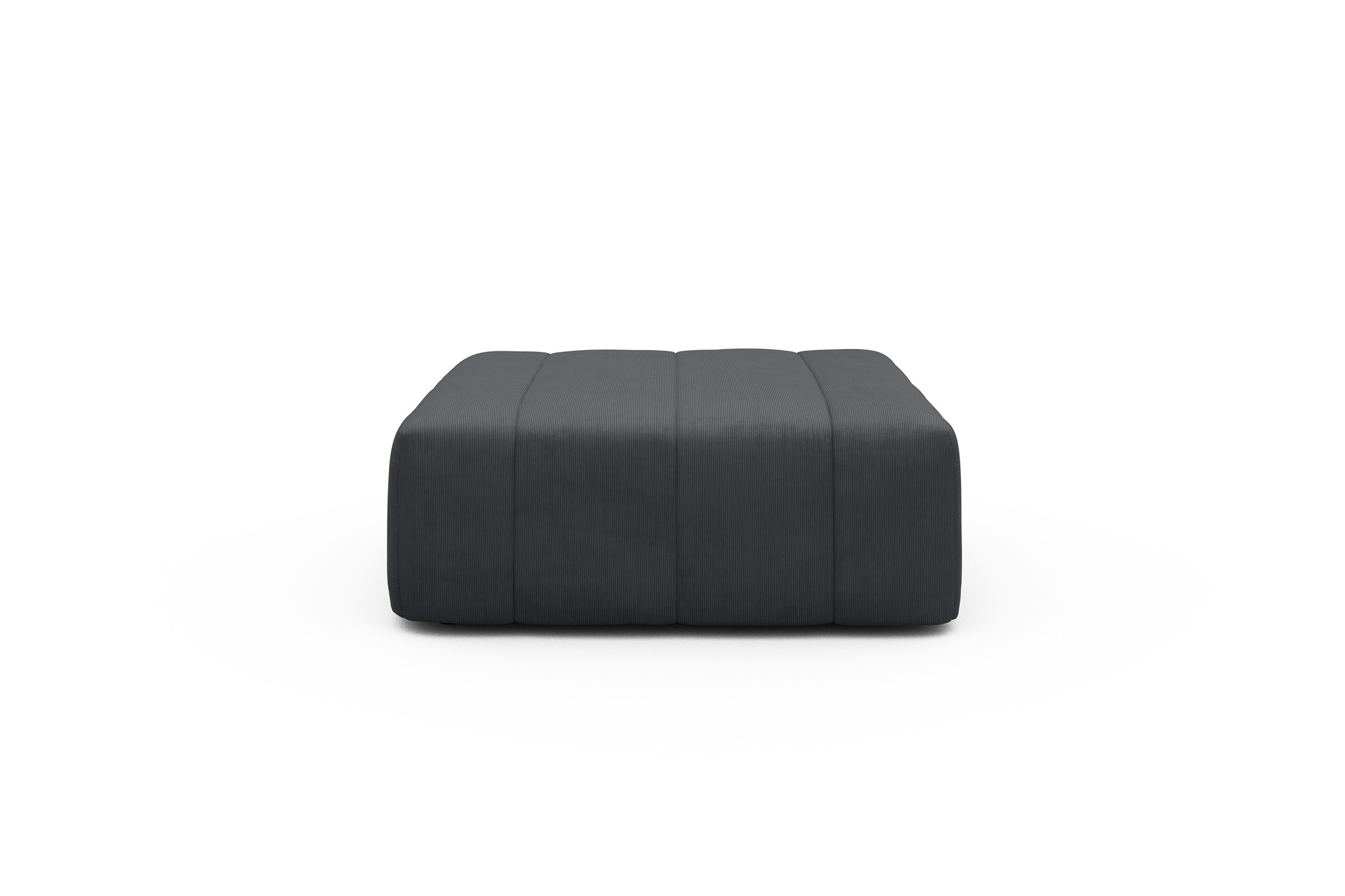 Sitzhocker Hugo Ottomane Cordufine-Slate-Grey