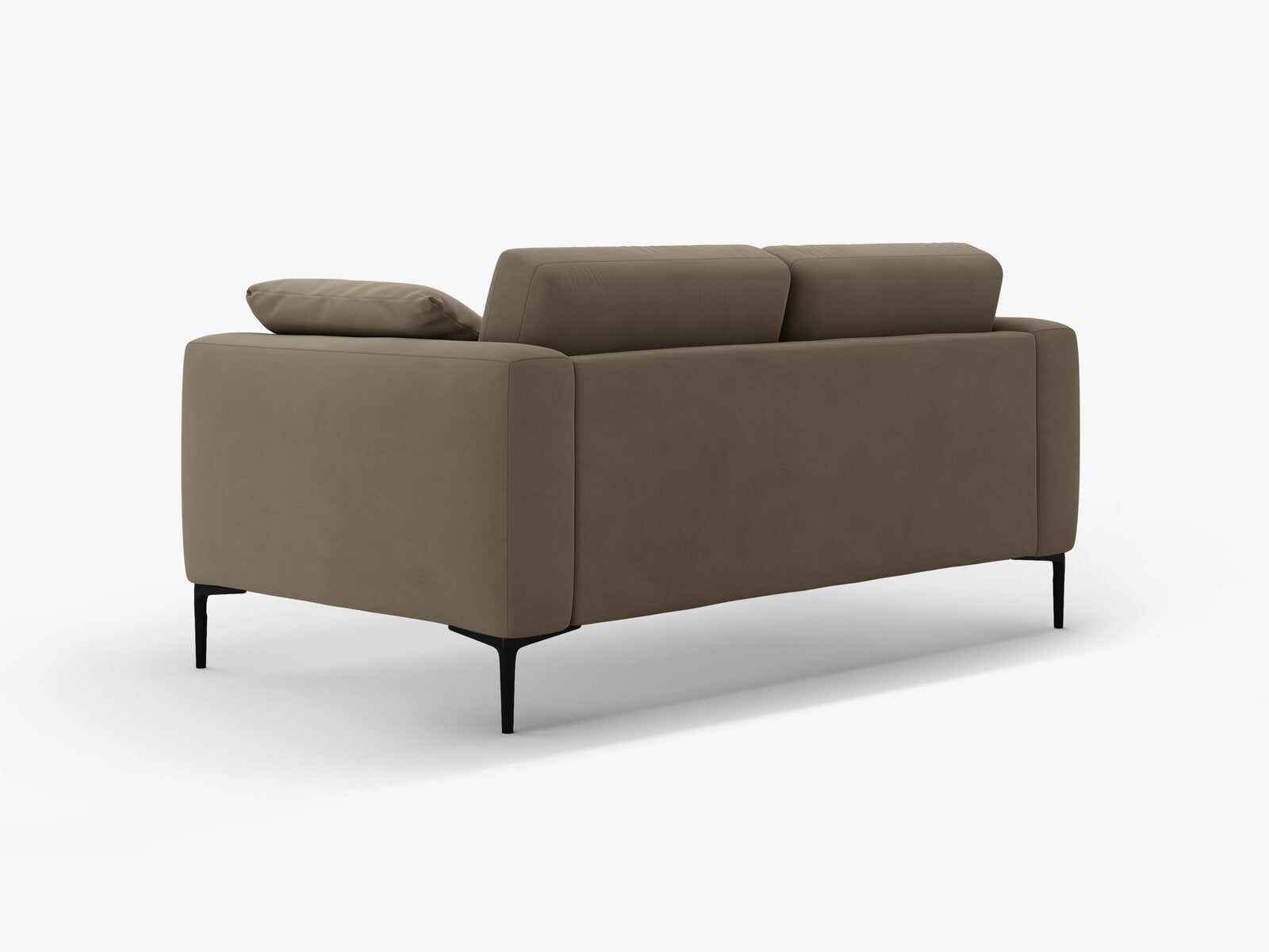 Micadoni Sofa Bemy 2-Sitzer Samt Grau Braun