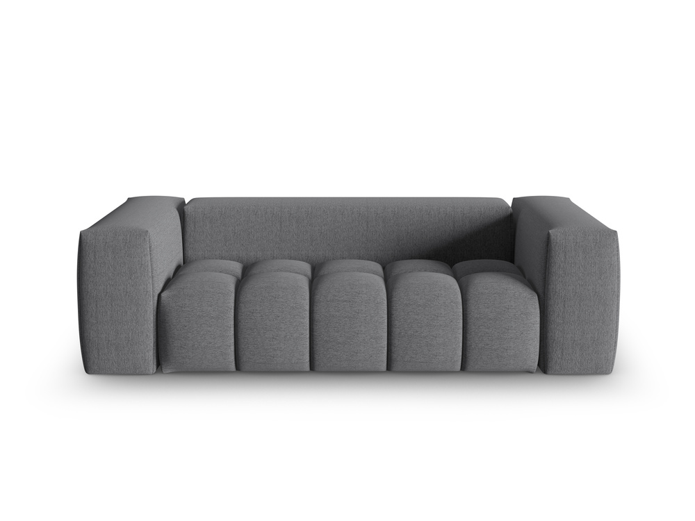 Cosmopolitan Design Sofa Verona 3-Sitzer kleine Version Strukturierter Stoff Sorella Grau