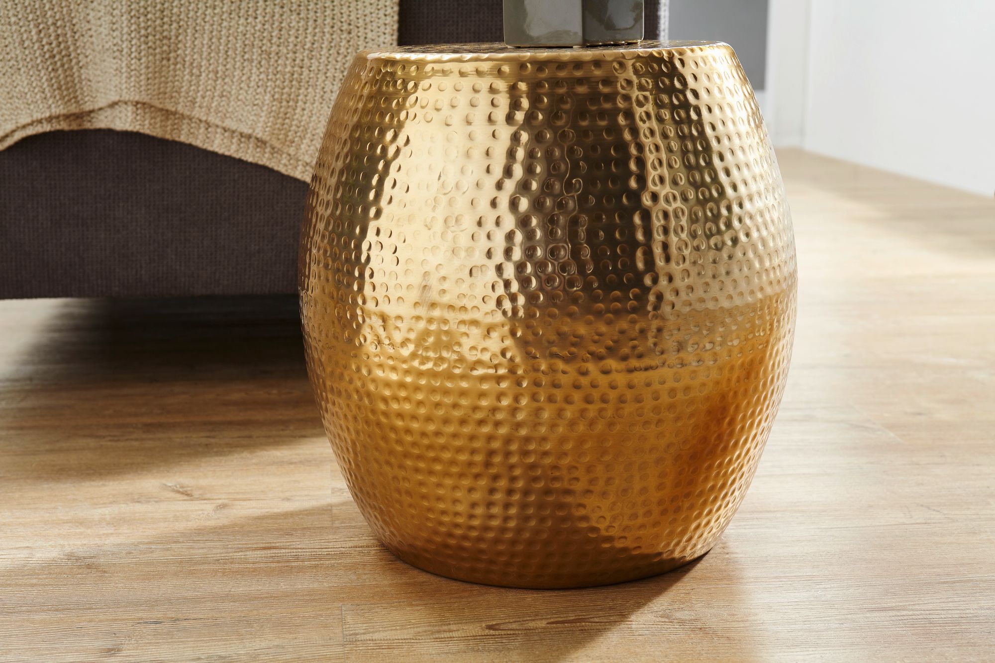 Beistelltisch Farsund Aluminium Gold Ø 42 cm