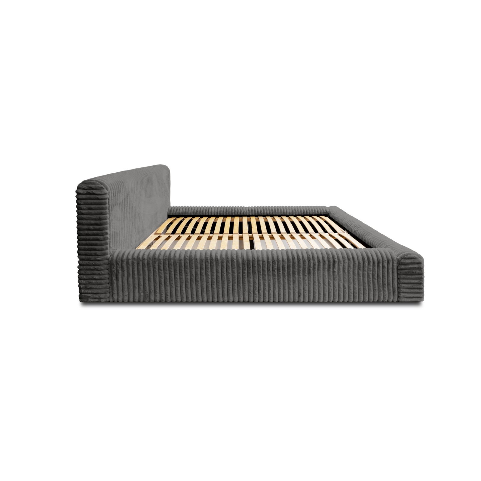 Polsterbett Miloa Softcord mit Fellstruktur 180x200 mit Holzrahmen Vito 16