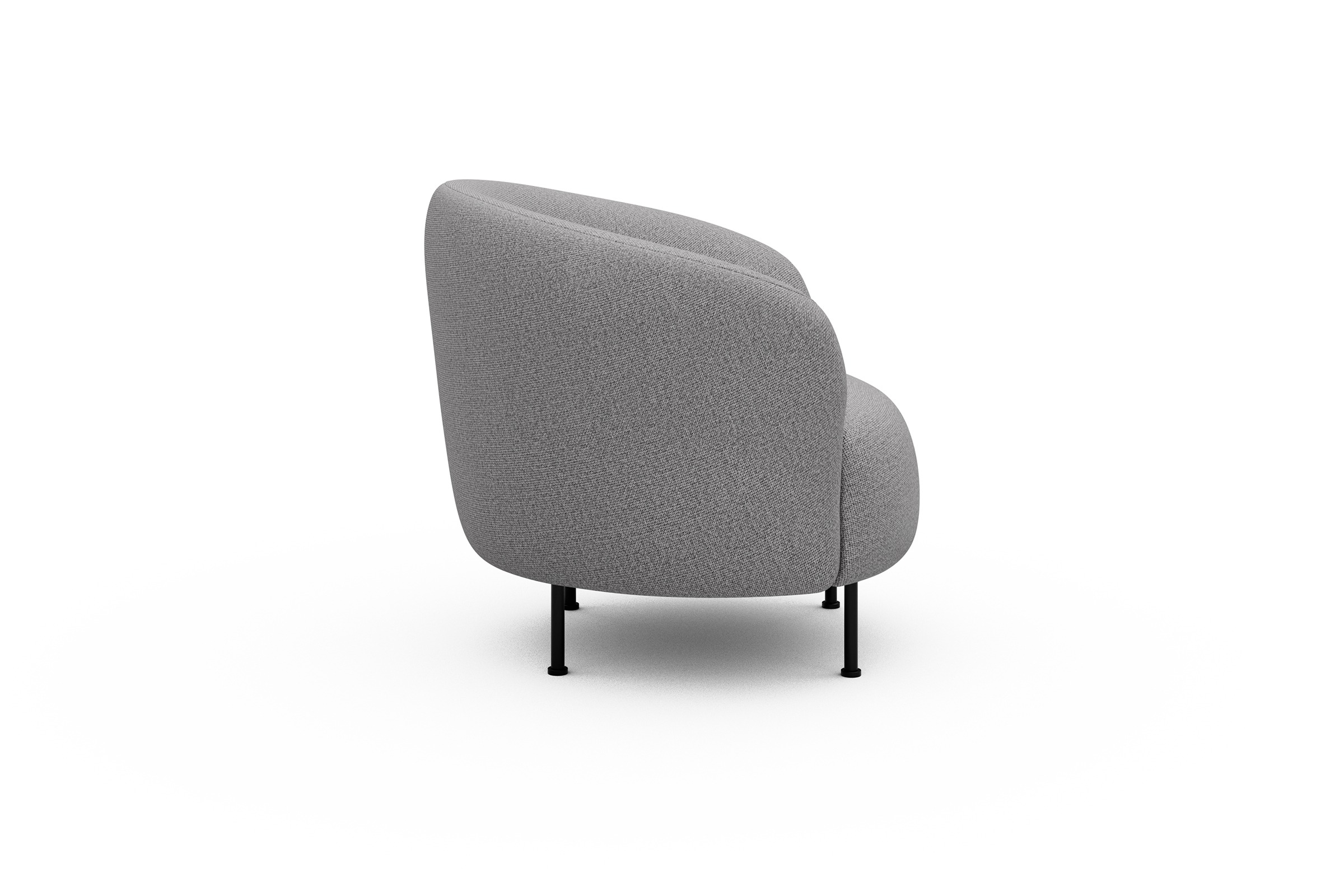 Sessel Ronda Metallbeine Schwarz Sama-Grey