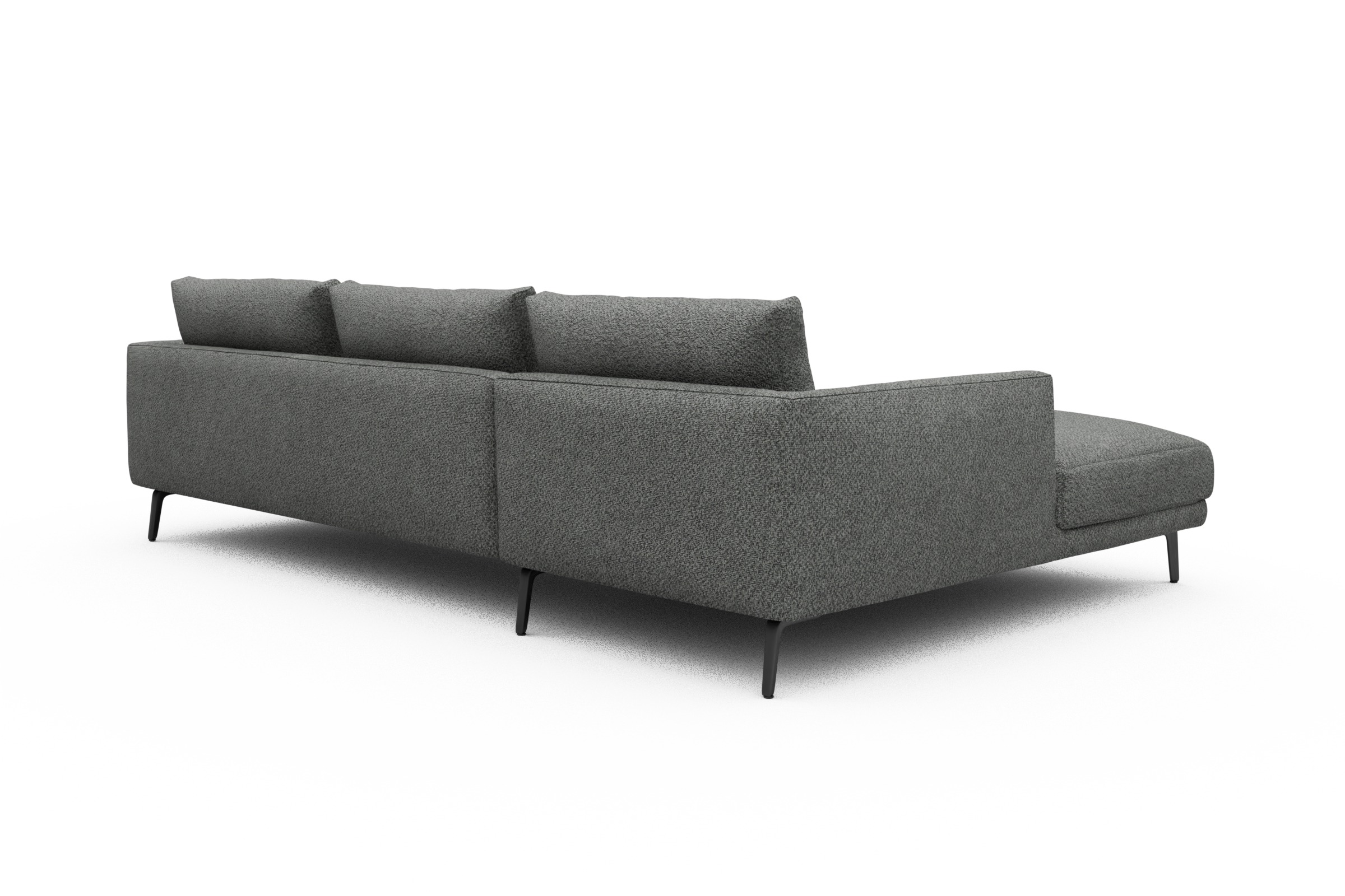 Ecksofa Karl Chaiselongue links mit 2,5-Sitzer Vanora-Warm-Grey