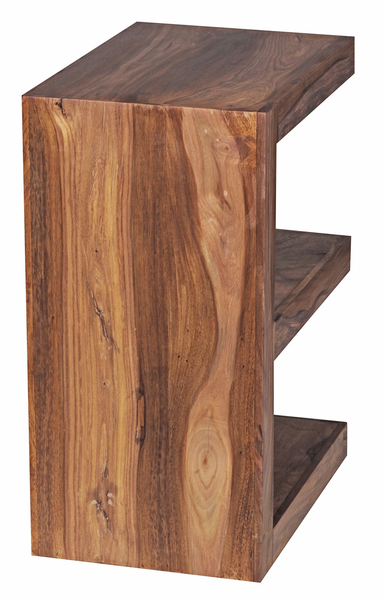 Beistelltisch Aalvik Massivholz Dunkelbraun 45 × 30 × 60 cm