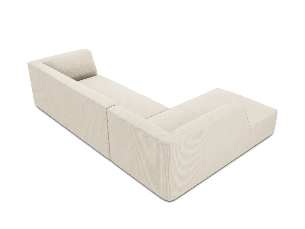 Cosmopolitan Design Ecksofa Siena 4-Sitzer Kord Scala Helles Beige Links