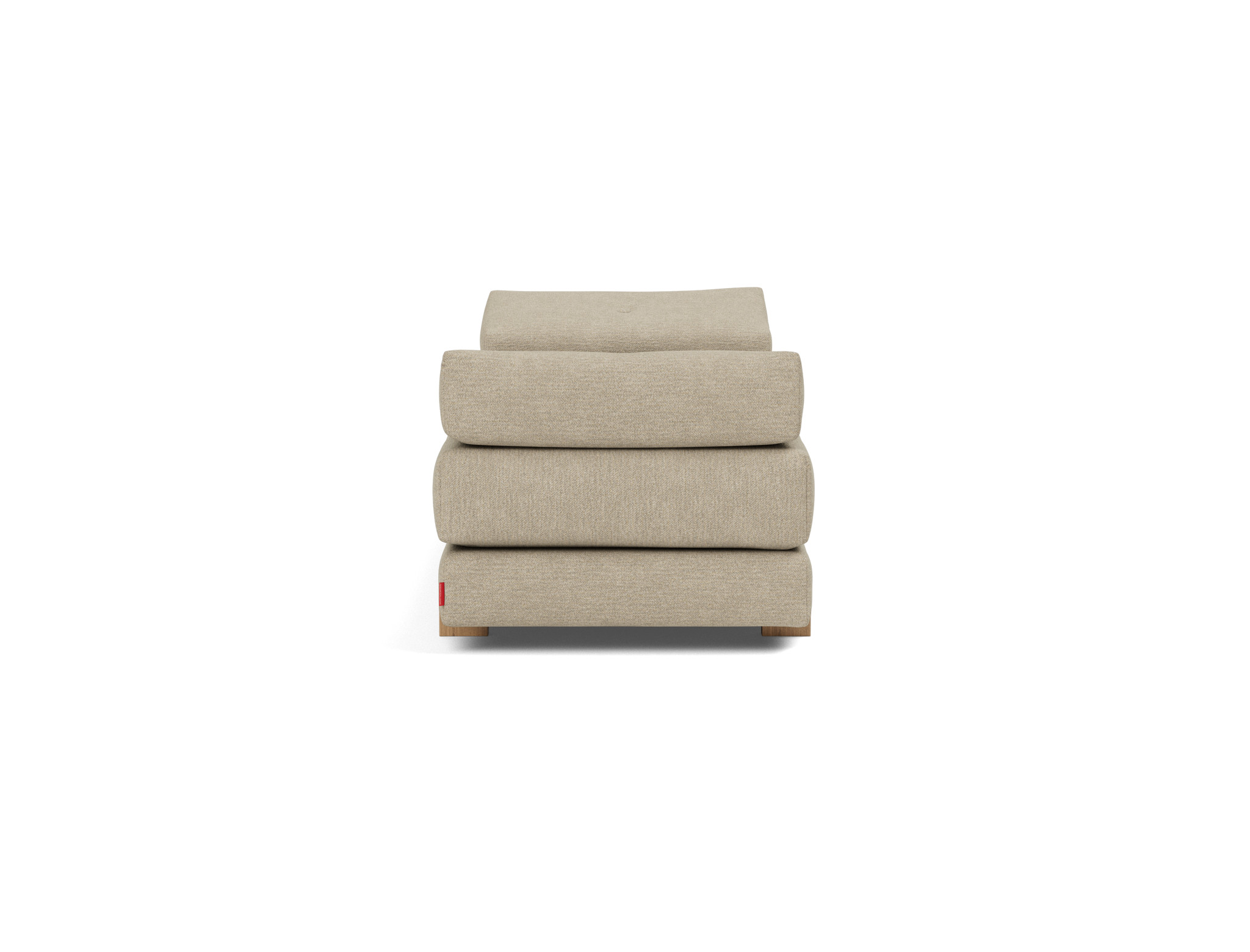 Tagesbett Sigmund Strukturierter Stoff Taura 356-Sand Beine Drip Eiche