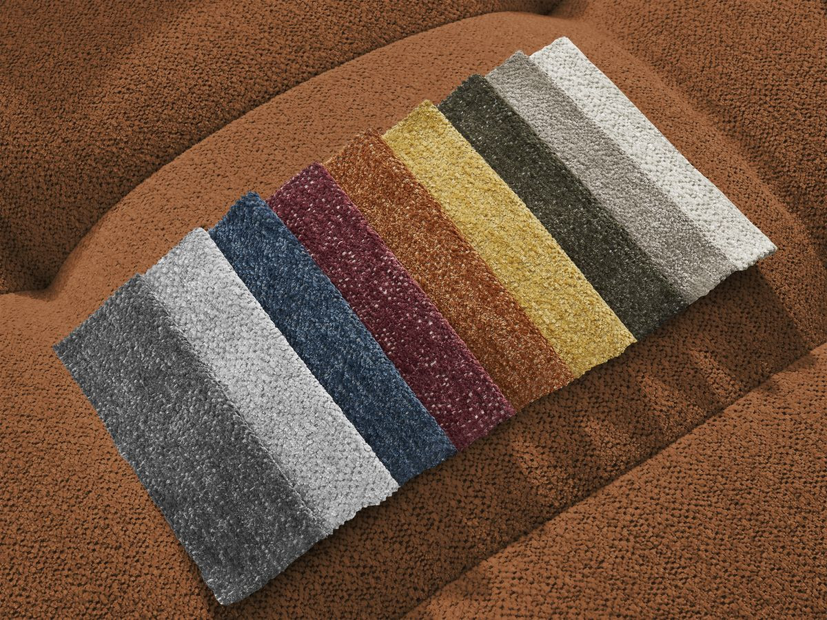 Bobochic Roxelane Ecksofa mit Schlaffunktion und Bettkasten 258 × 150 cm Melange-Stoff Orange Ecke links