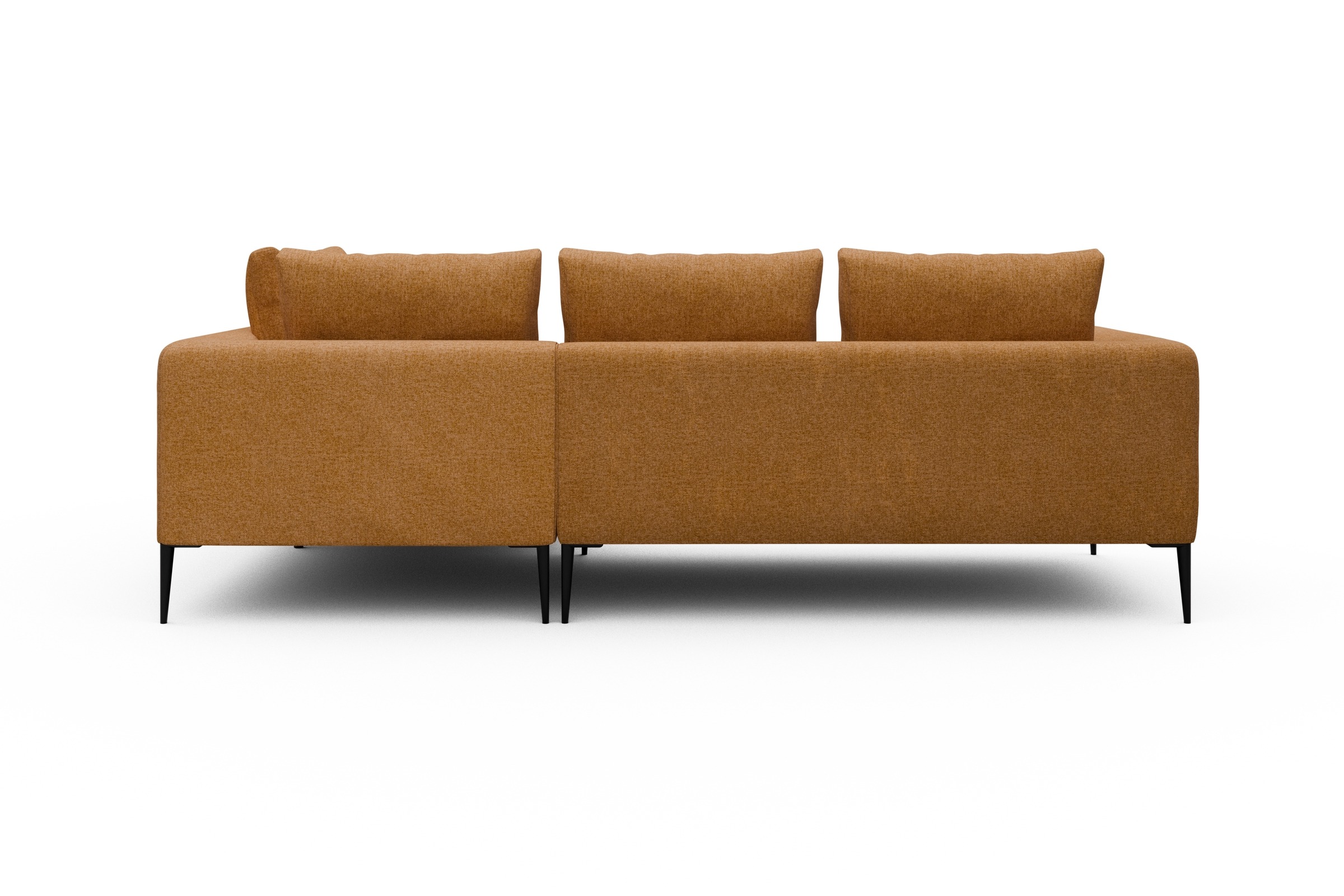 Ecksofa Paul Relax-Ecke rechts mit 2-Sitzer Casone-Warm-Yellow