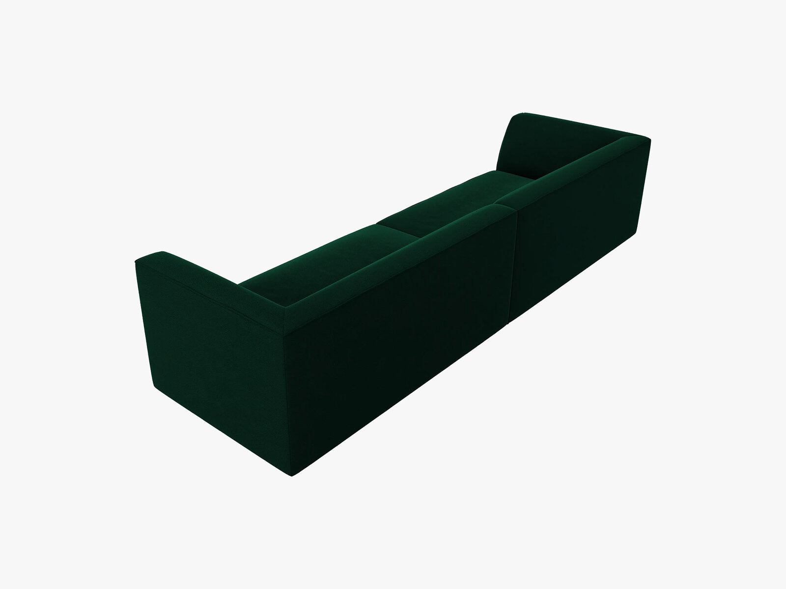 Micadoni Sofa Ruby 4-Sitzer Samt Salvador Flaschengrün