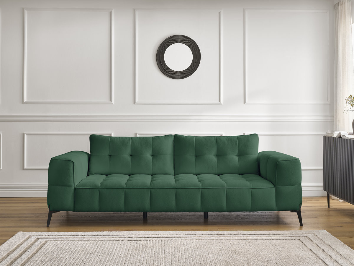Bobochic Anis Sofa 3-Sitzer Strukturstoff Grün