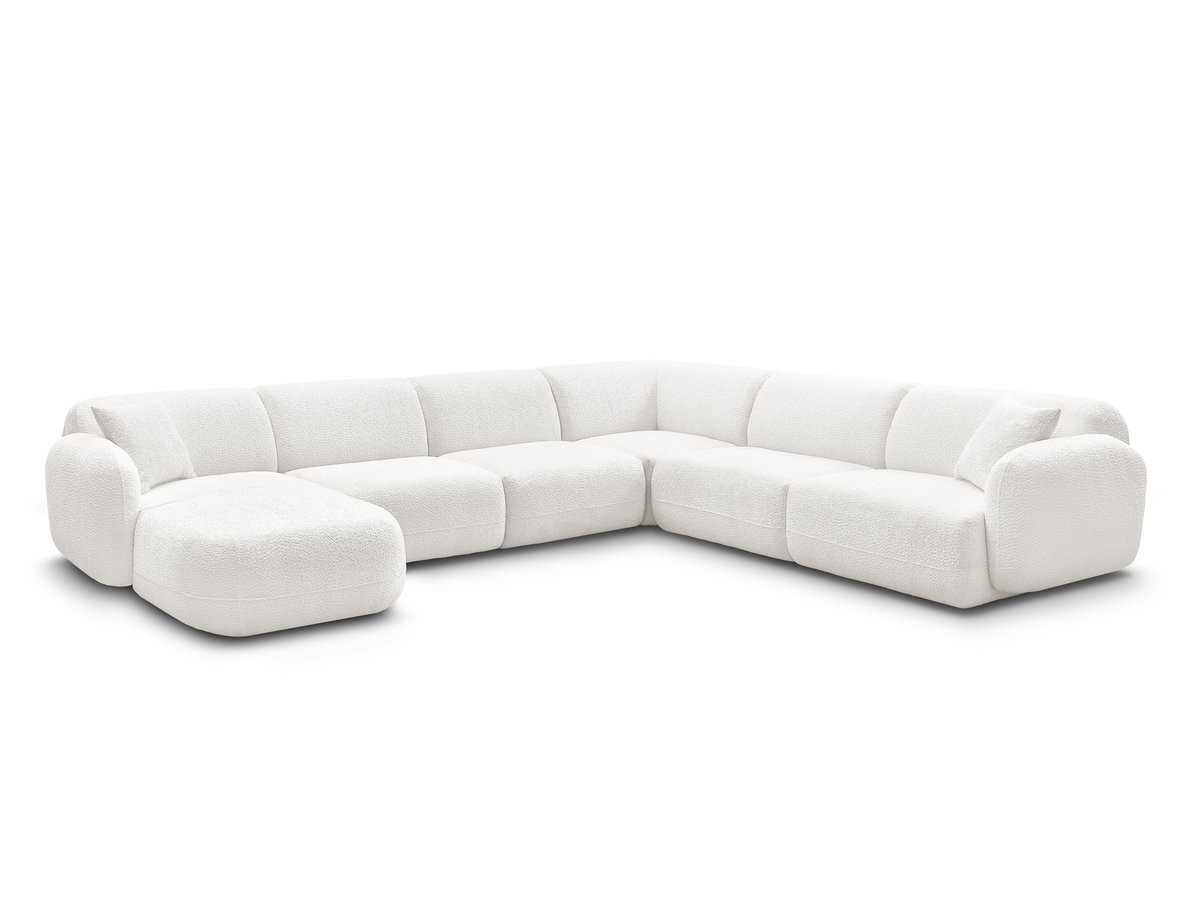 Bobochic Anda Wohnlandschaft Chenille Weiß Ecke rechts