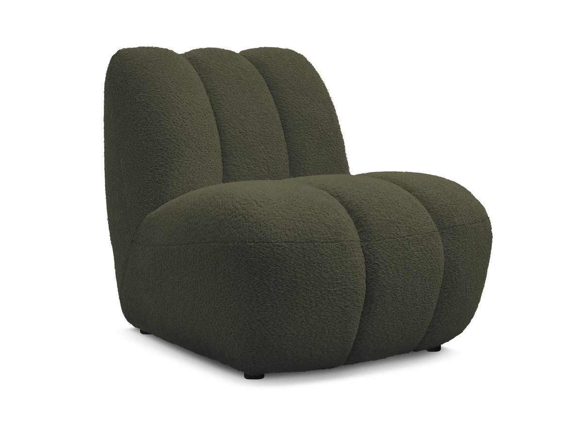 Bobochic Janissaire Sessel 81 × 90 cm Bouclé-Stoff Grün