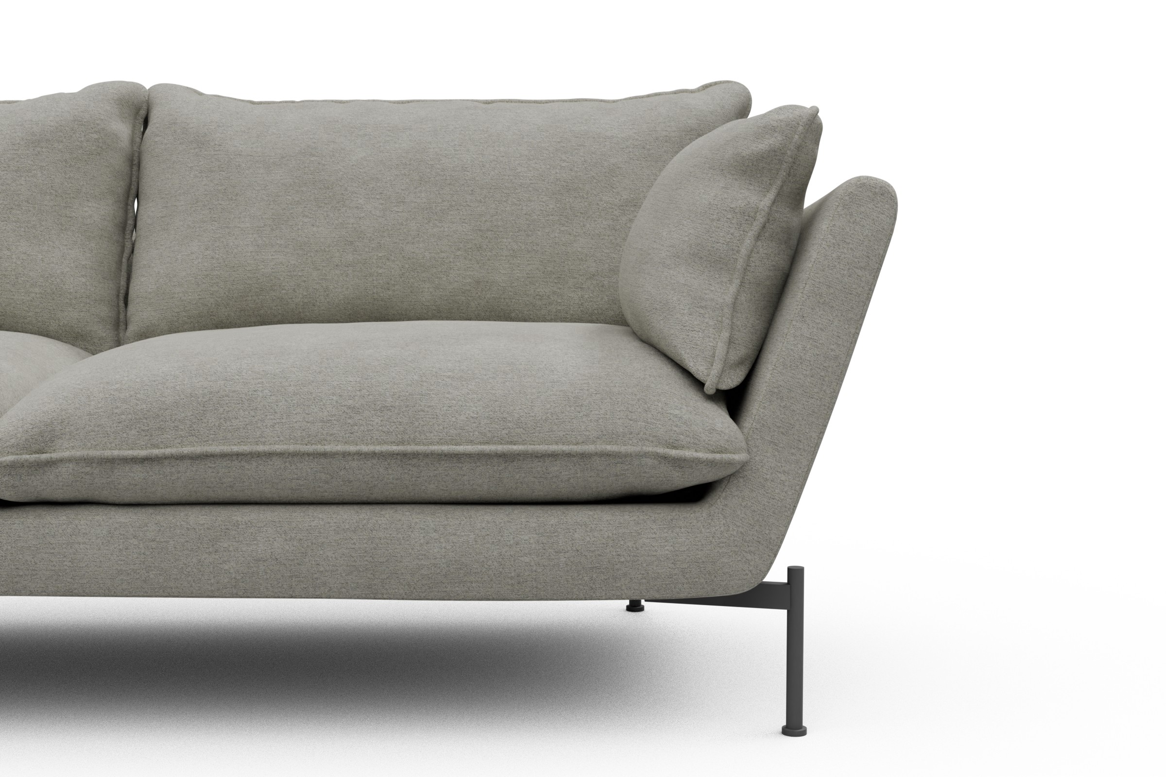 Sofa Anton Soft 2-Sitzer Boucle Carreno 773-Moon-Stone-White