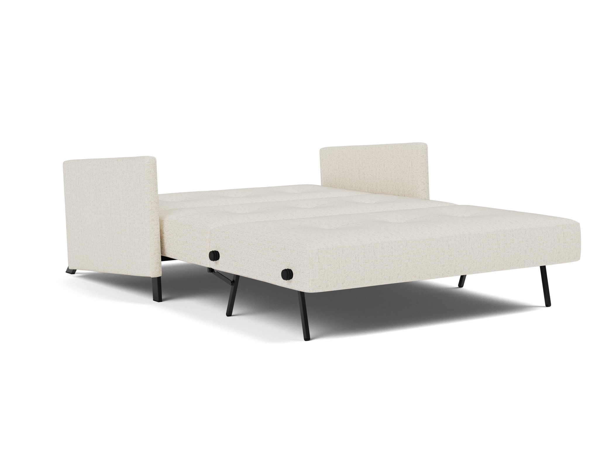 Schlafsofa Cubed mit Armlehnen 140 Boucle Skandi 531-Off-White