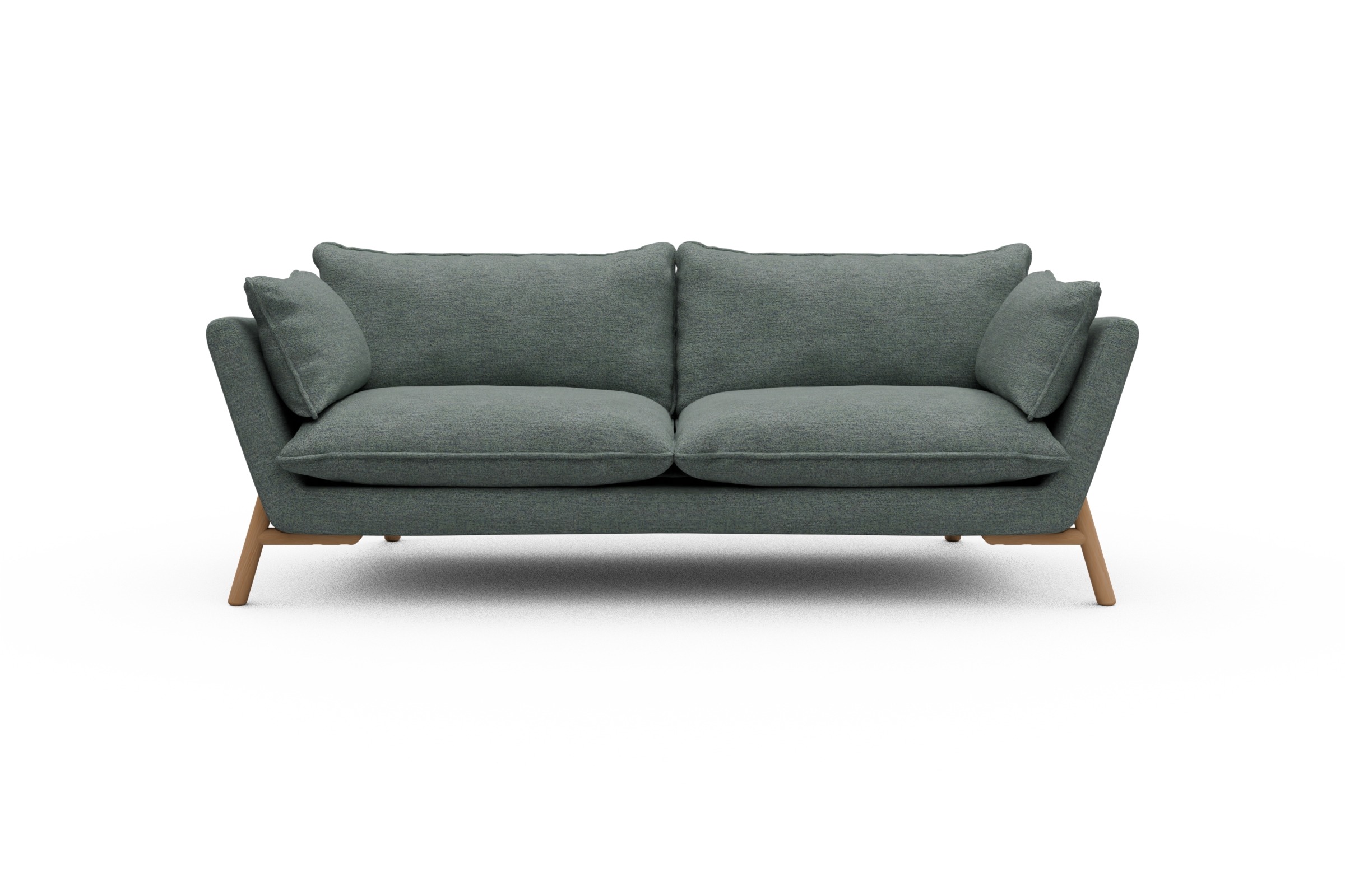 Skandi Home Sofa Emil PREMIUM 3-Sitzer Beinfarbe Eiche Natur Carreno-Ice-Blue moebelfaktor