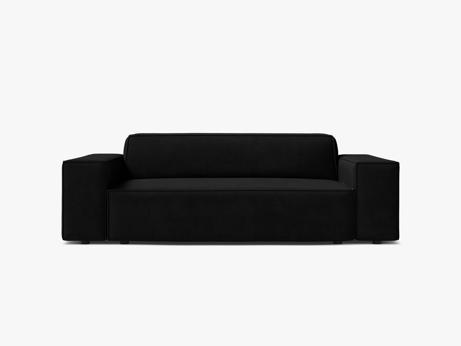 Micadoni Jodie Sofa 2-Sitzer Samt Bluvel Schwarz