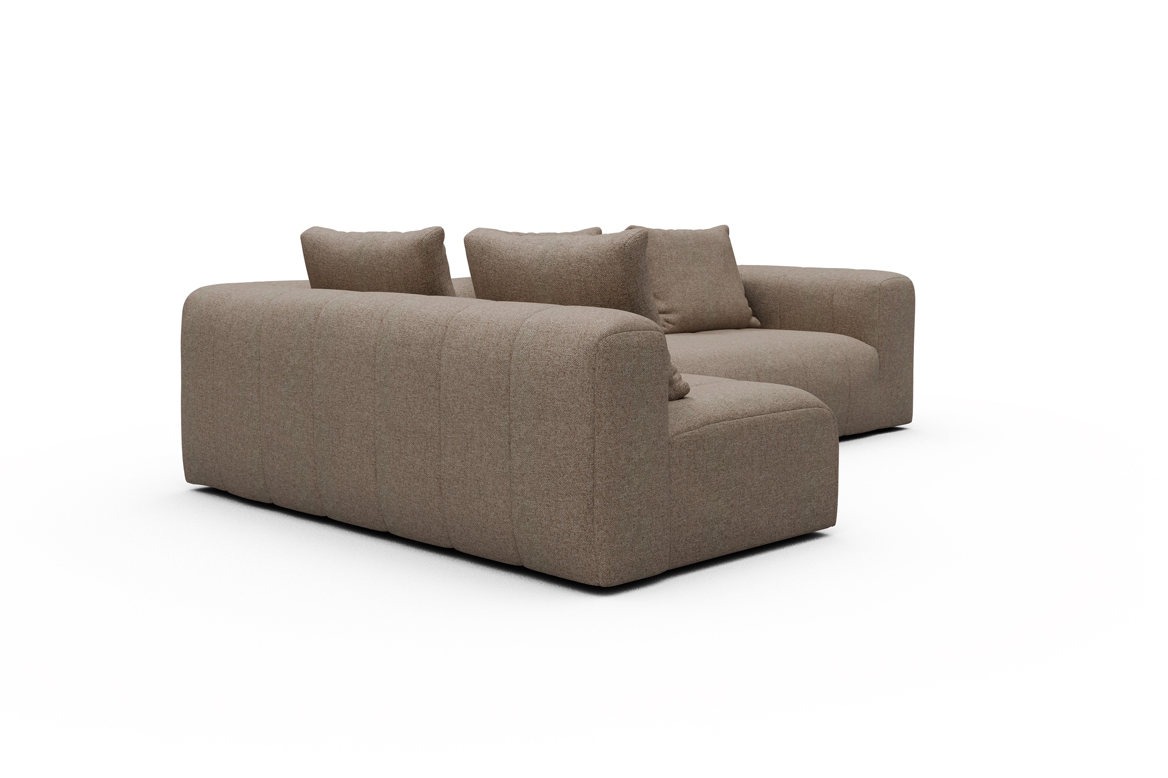 Ecksofa Hugo 2x 2,5-Sitzer Armlehne rechts Sama-Antelope