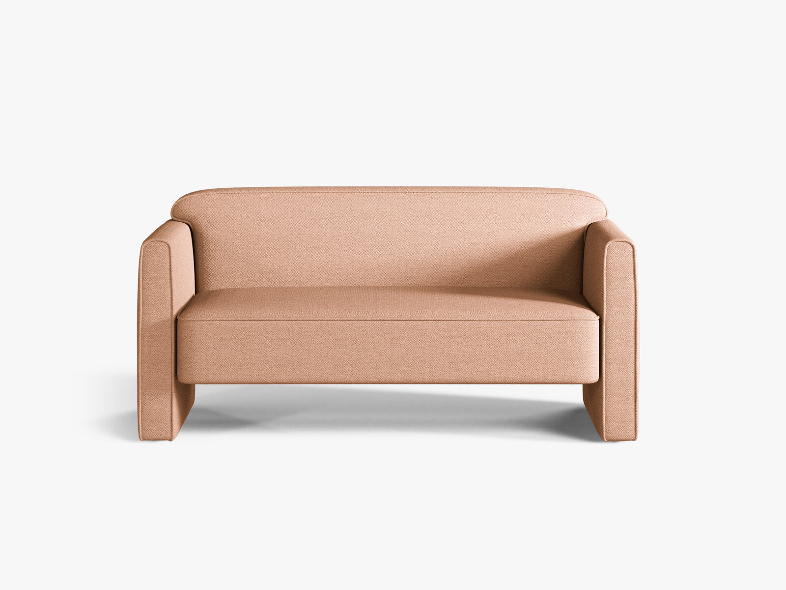 Micadoni Sofa Abby 2-Sitzer Strukturierter Stoff Heritage Pfirsich