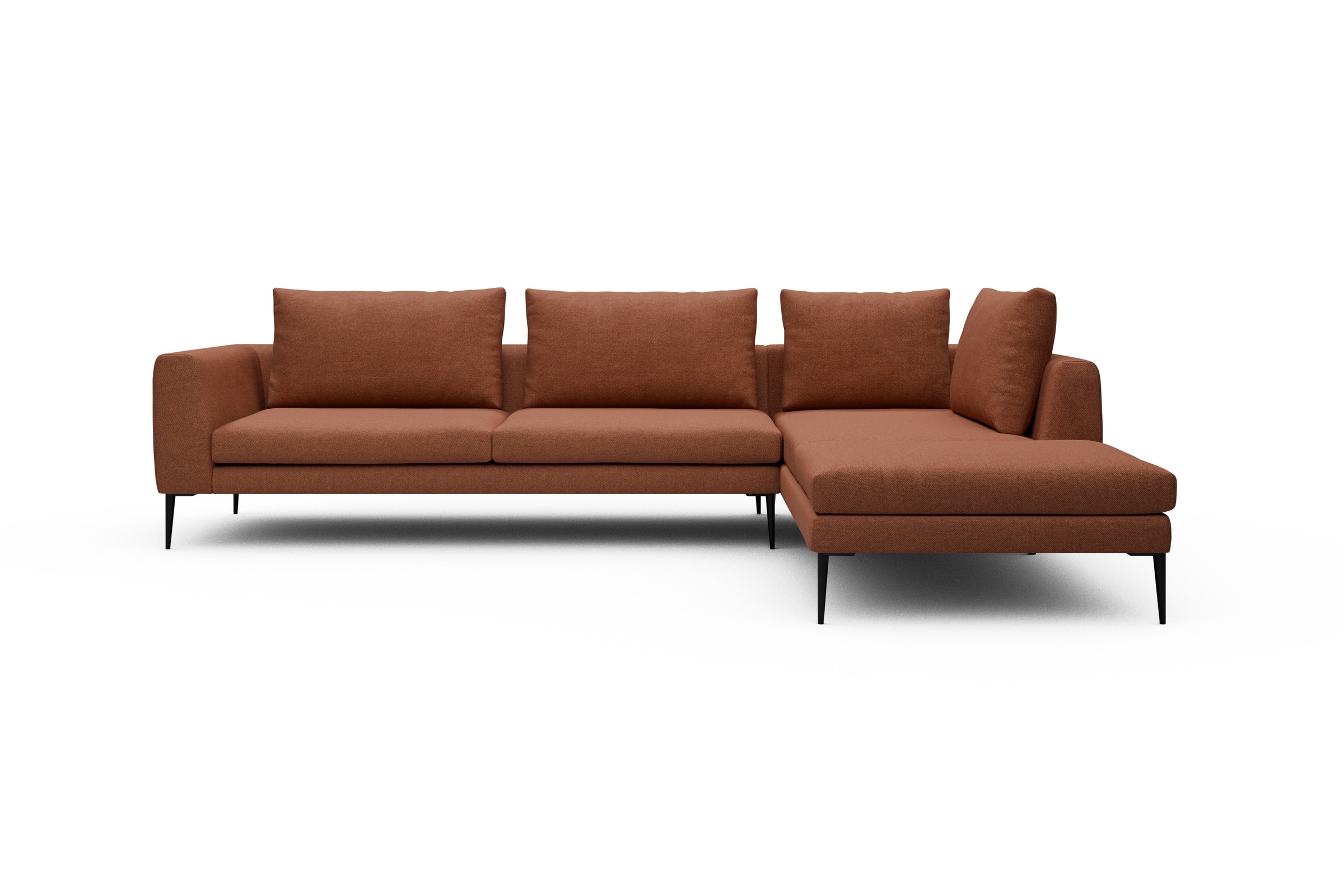 Skandi Home Ecksofa Paul Relax-Ecke links mit 3-Sitzer Weda-Rust moebelfaktor
