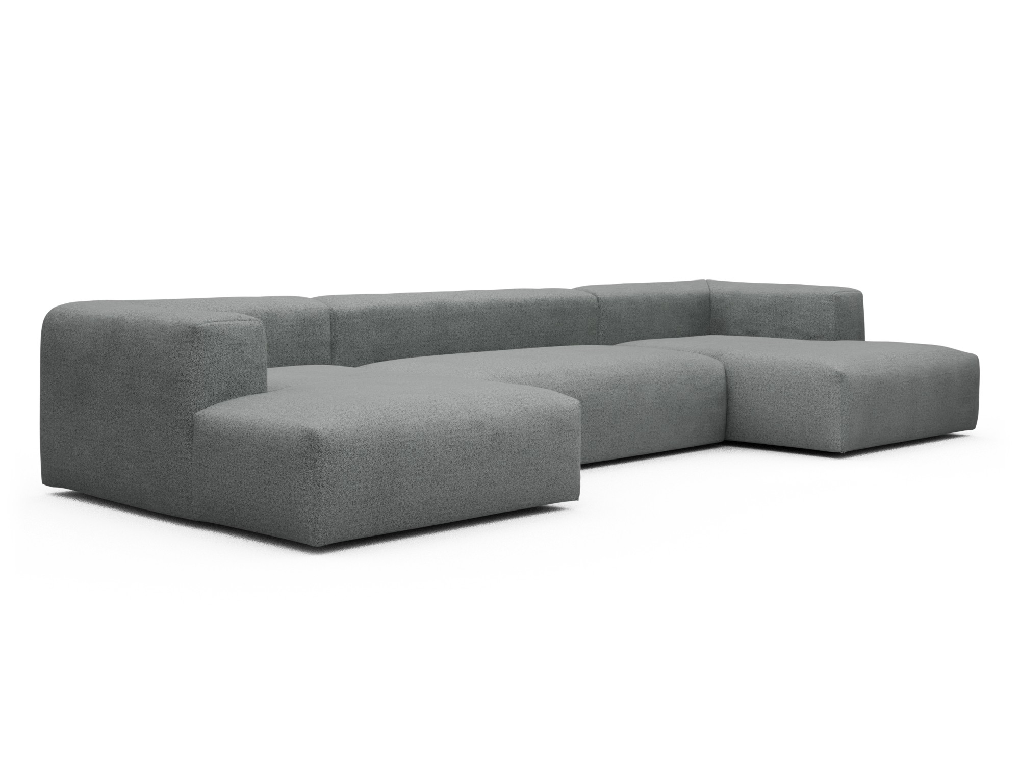 Skandi Home Wohnlandschaft Fred mit 2-Sitzer und Chaiselongue beidseitig Aivi-Gravet-Grey moebelfaktor
