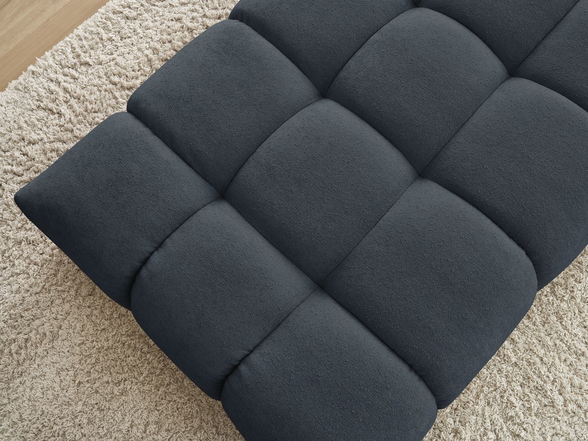 Bobochic Everest Pouf 166 × 100 cm Strukturstoff Dunkelblau