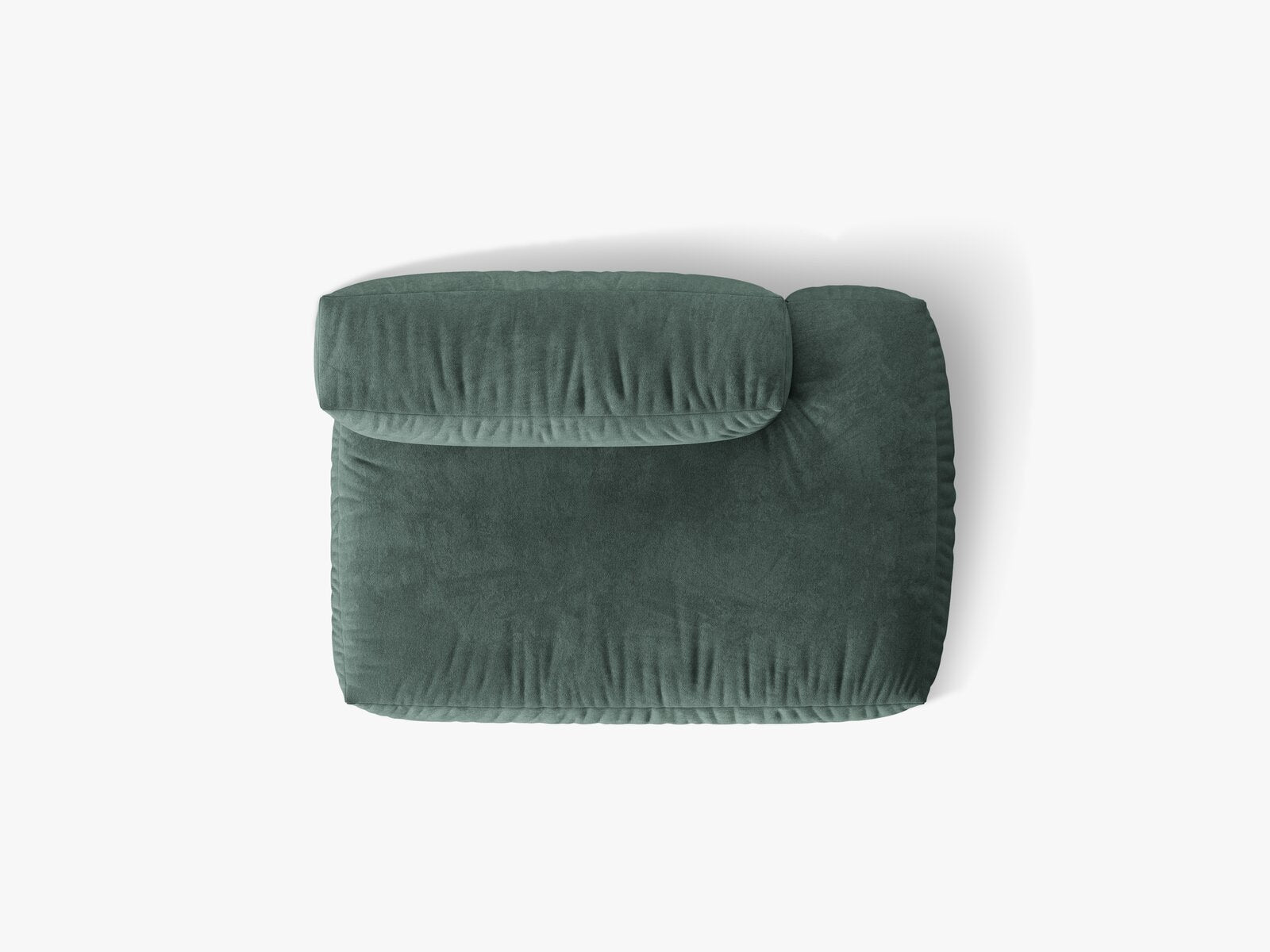 Micadoni Ecksofa-Modul Martina 1-Sitzer Samt Vogue Petrol Rechts