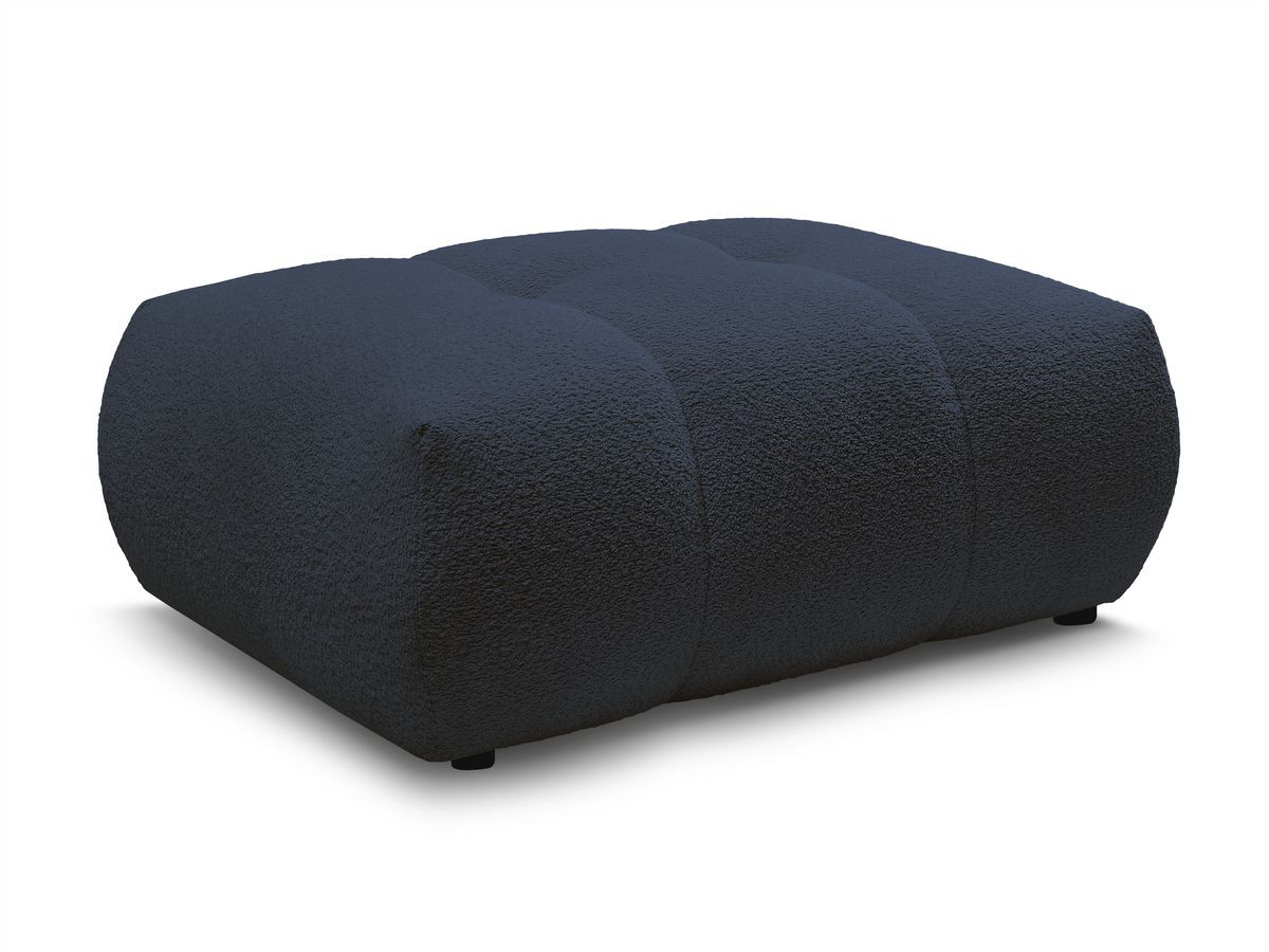 Bobochic Fuji Pouf Bouclé-Stoff Dunkelblau