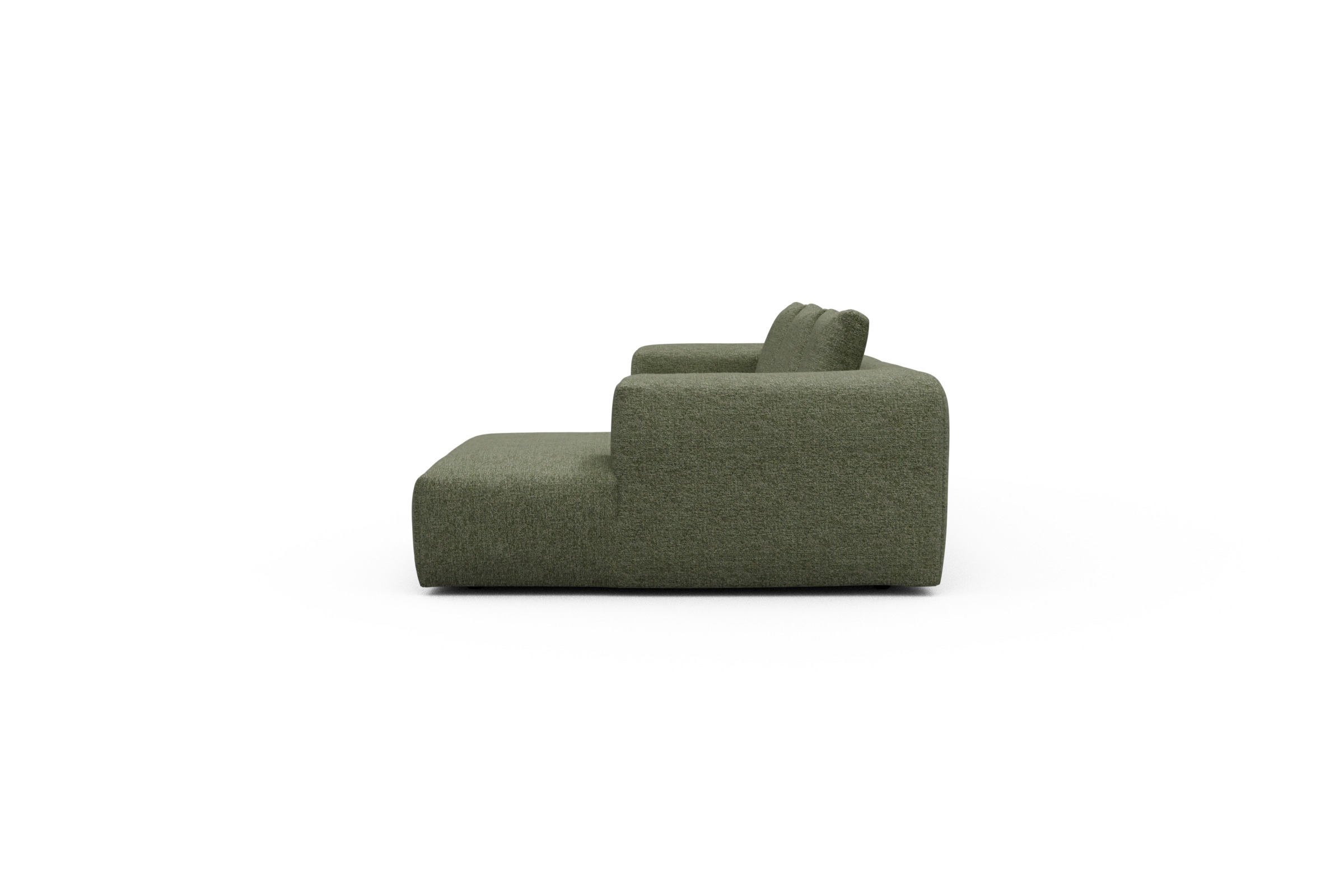 Ecksofa Fred Chaiselongue rechts mit 2,5-Sitzer Carreno-Vivid-Green