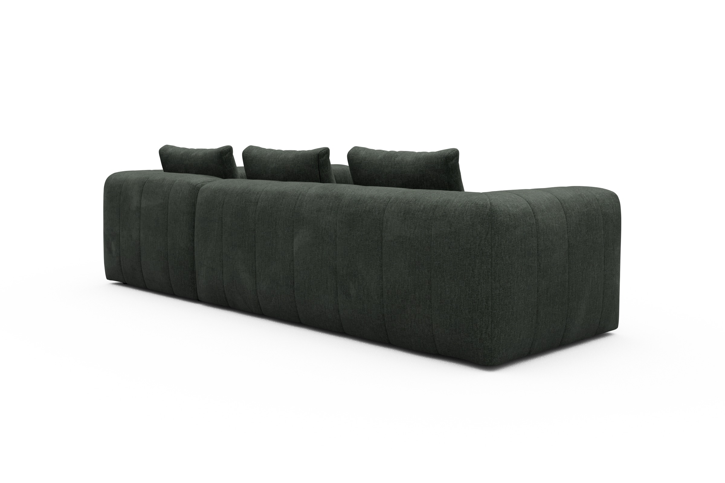 Ecksofa Hugo 2x 2,5-Sitzer Armlehne links Aivi-Pine-Green