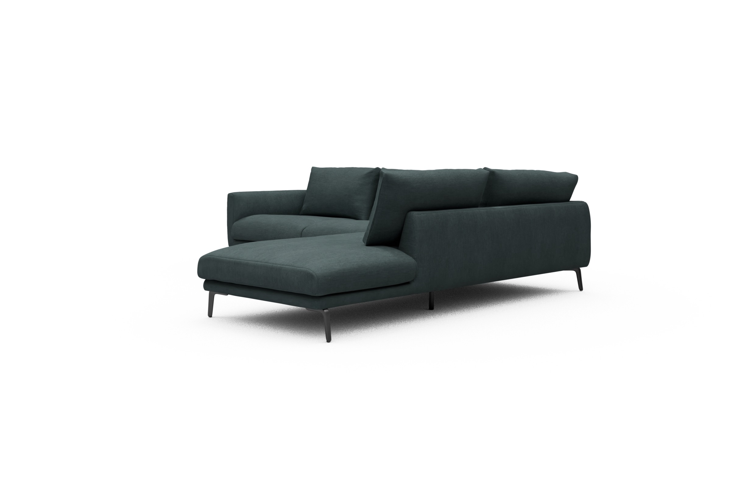 Ecksofa Karl Relax-Ecke rechts mit 2,5-Sitzer Vivus-Blue