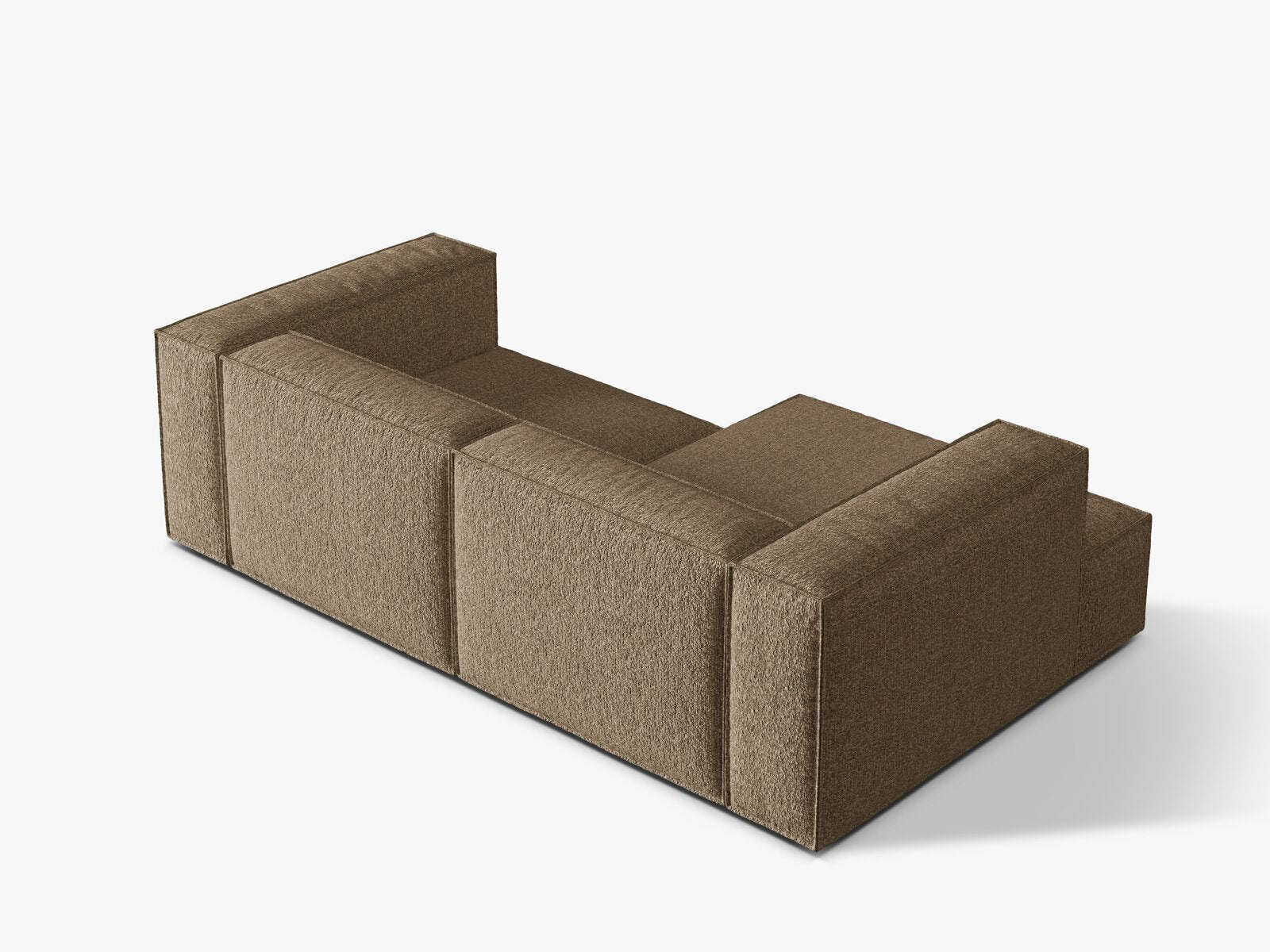 Micadoni Ecksofa Nuria 3-Sitzer Links Boucle Cappuccino