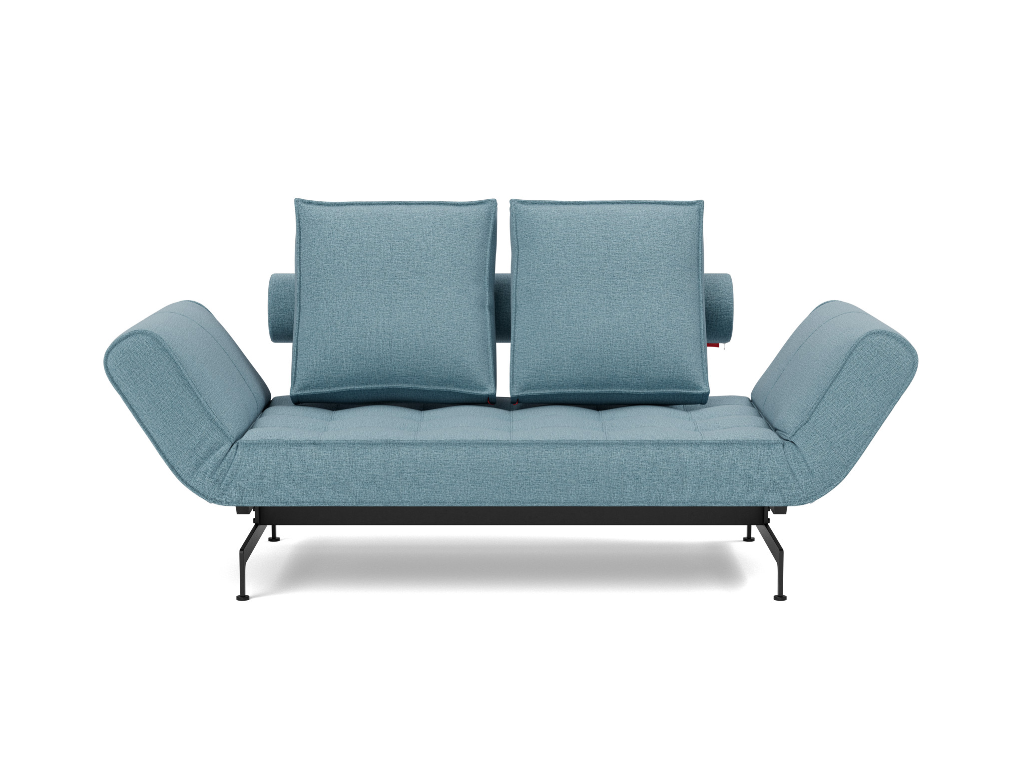 Tagesbett Ghia Flachgewebe Mixed Dance 525-Light-Blue Beine Laser schwarz