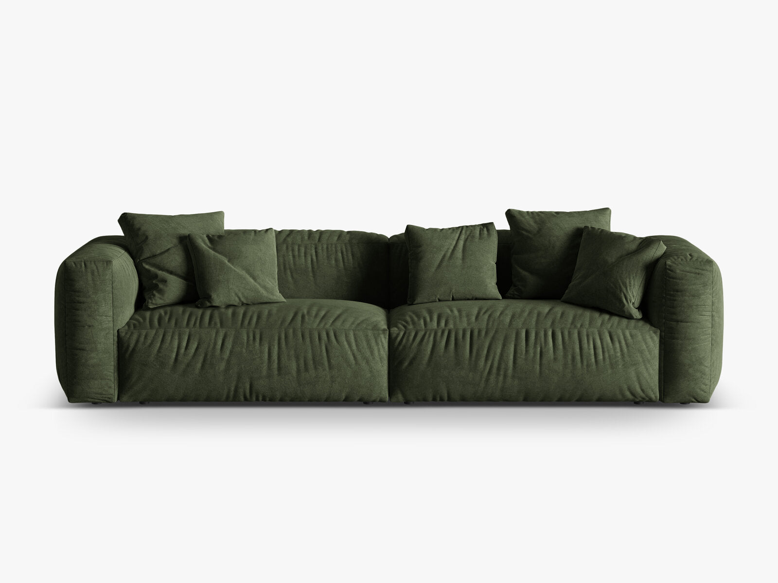 Micadoni Sofa Martina 4-Sitzer Samt Vogue Grün