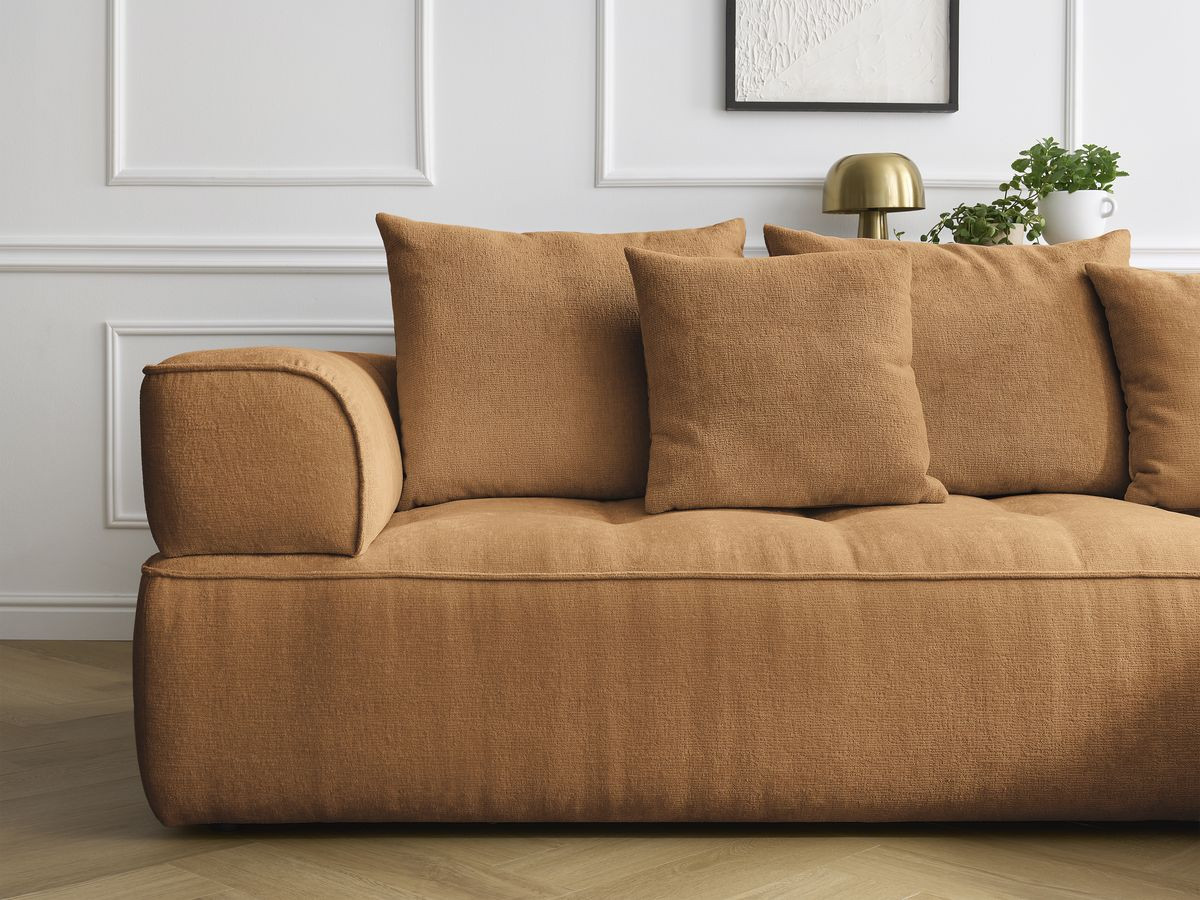 Bobochic Whesley Ecksofa Stoff Gelb Ecke links