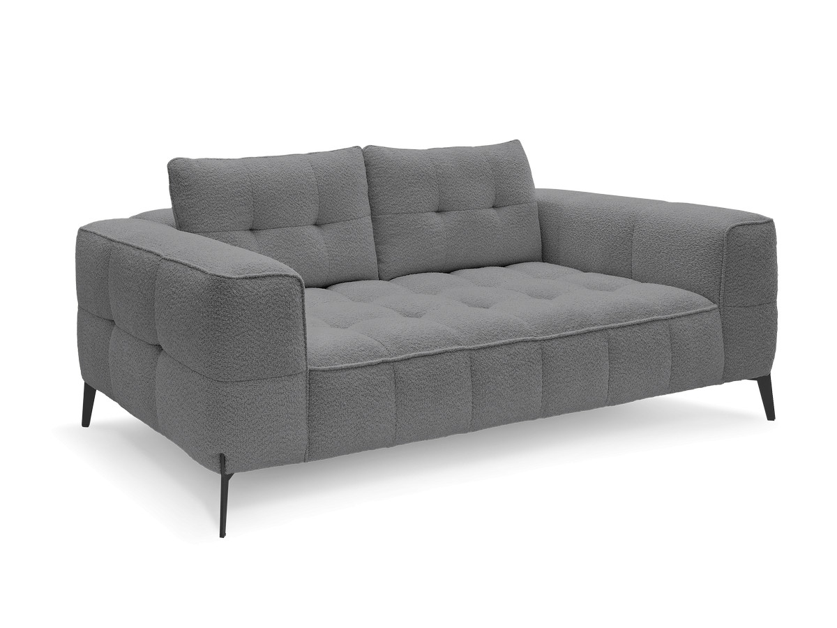Bobochic Anis Sofa 2-Sitzer Bouclé-Stoff Dunkelgrau