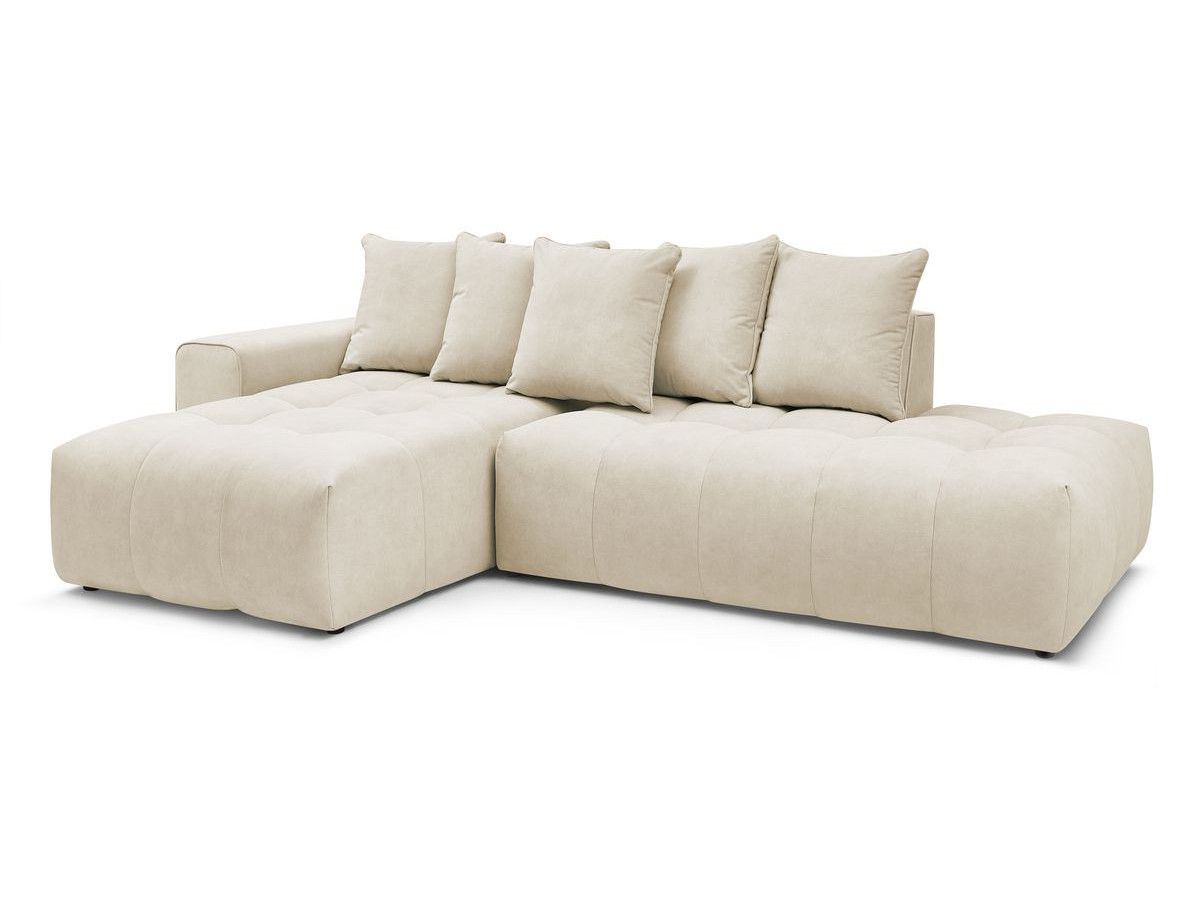 Bobochic Mont-blanc Ecksofa Samt Beige Ecke links