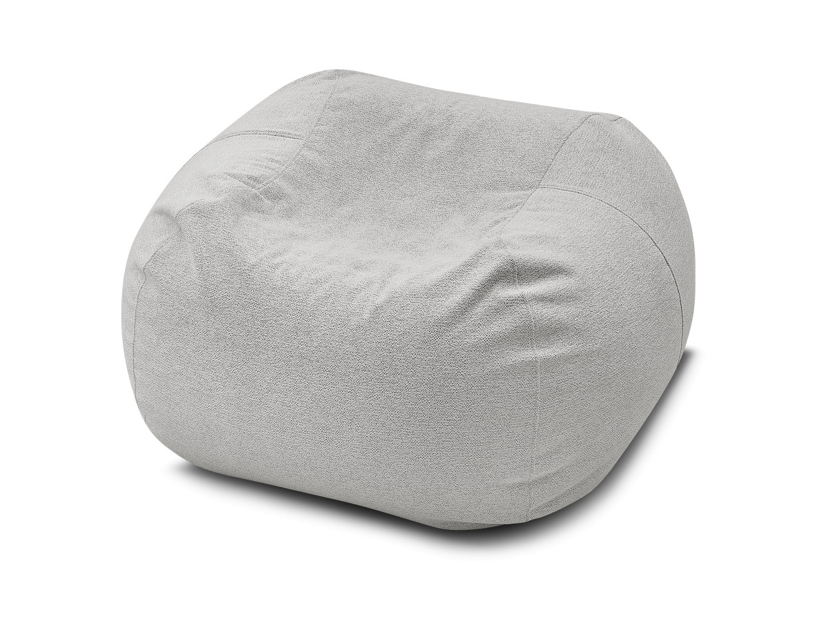 Bobochic Voltaire Pouf 120 × 70 cm Melange-Stoff Hellgrau