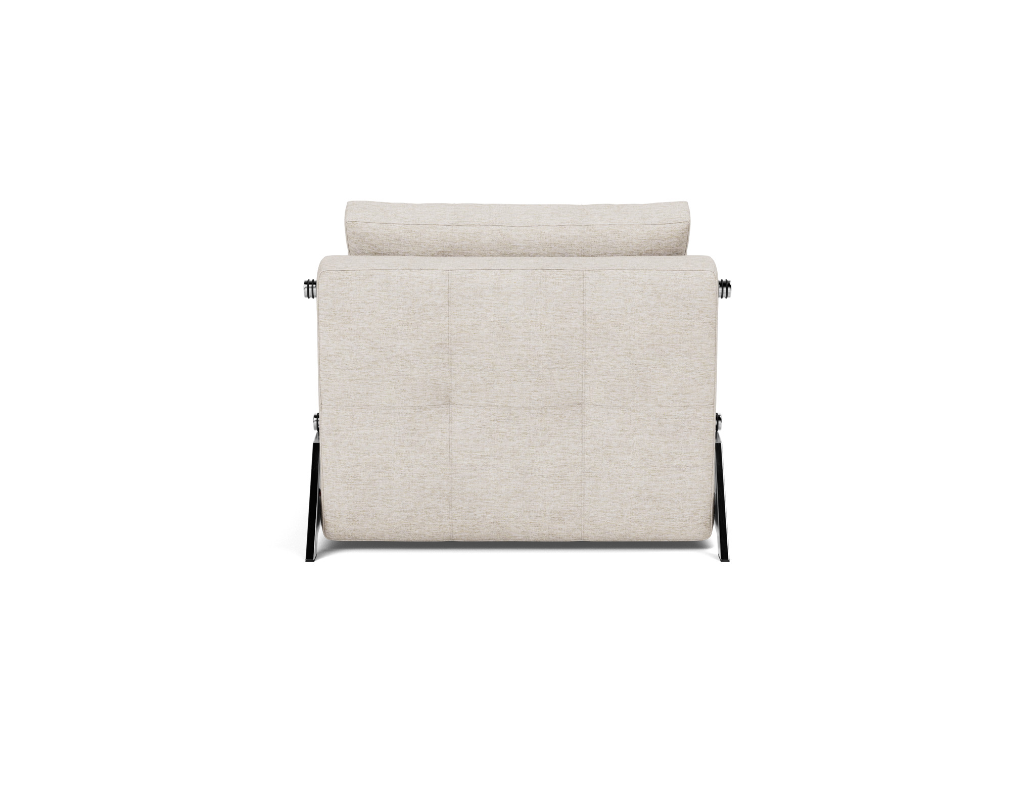 Schlafsessel Cubed 90 Chenille Yuveno 470-Natural Beine Chrom
