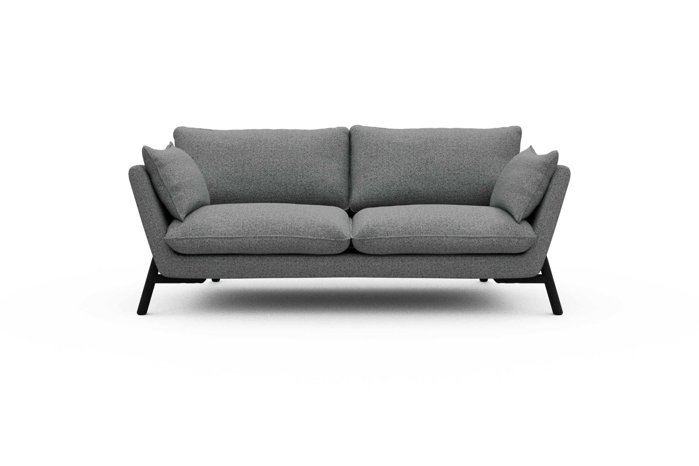 Skandi Home Sofa Emil 2-Sitzer Beinfarbe Eiche Schwarz Aivi-Gravet-Grey moebelfaktor