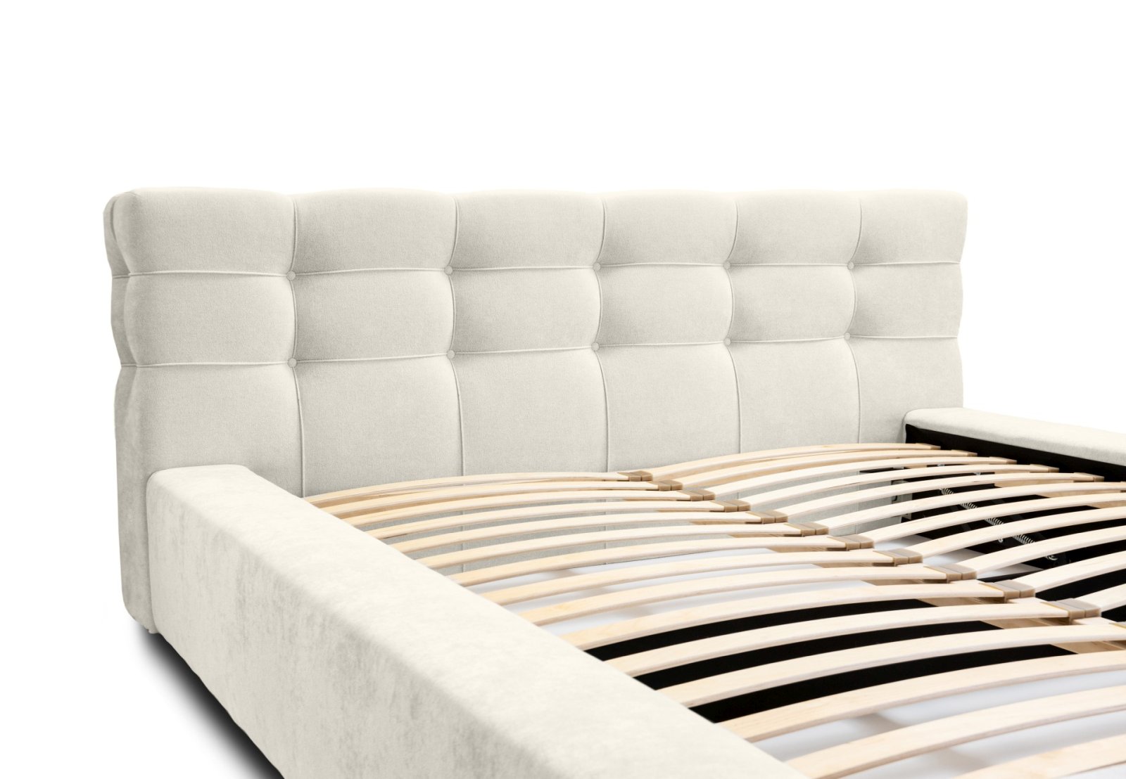 Polsterbett Pavo Chenille 180x200 mit Metallrahmen Ditra-New 01