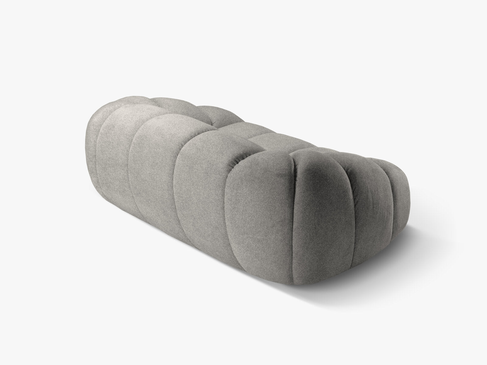Micadoni Sofa Diana 2-Sitzer Strukturierter Samtstoff Hellgrau