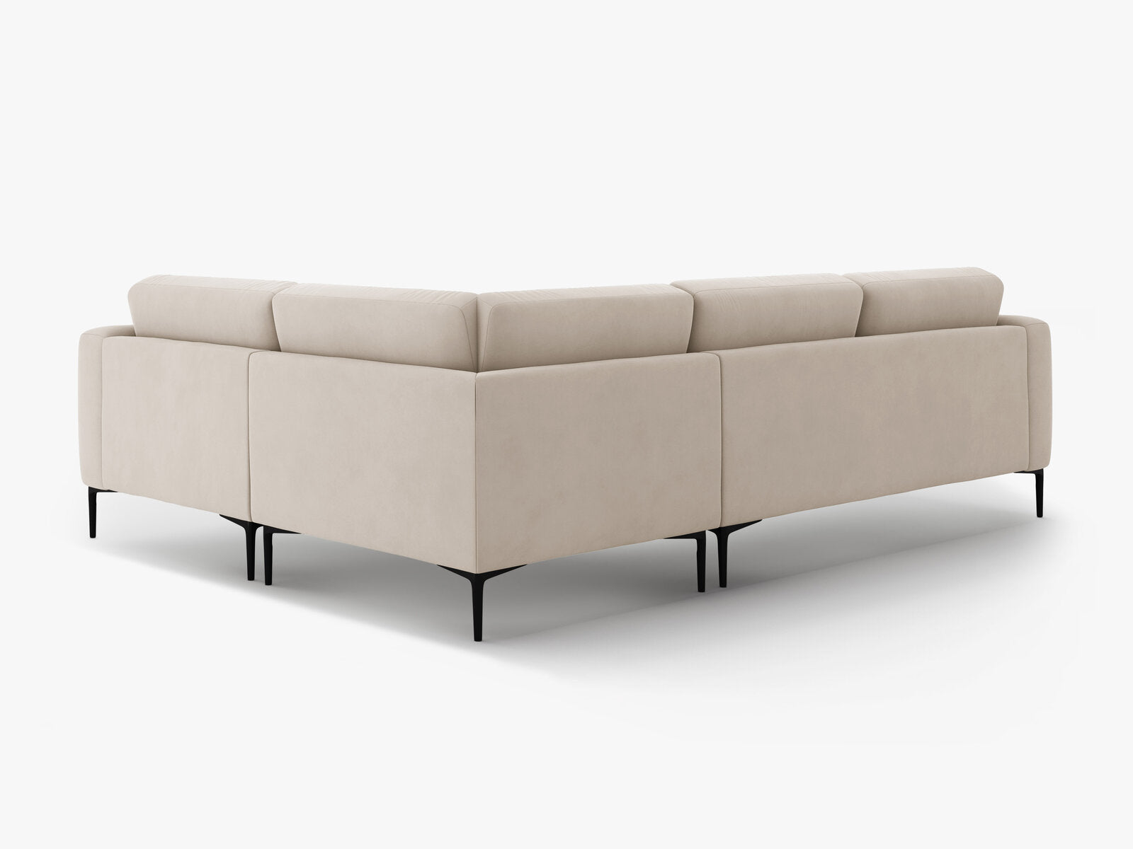 Micadoni Ecksofa Bemy 4-Sitzer Rechts Samt Beige
