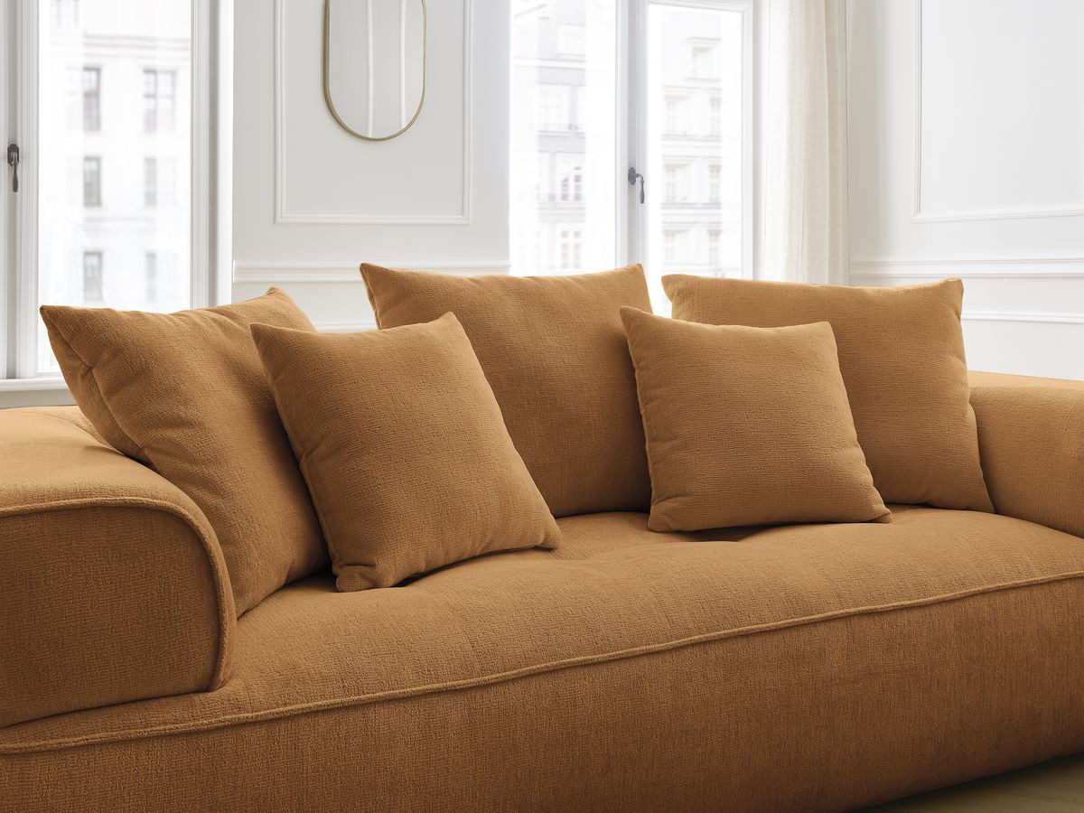 Bobochic Whesley Sofa 3-Sitzer Stoff Gelb